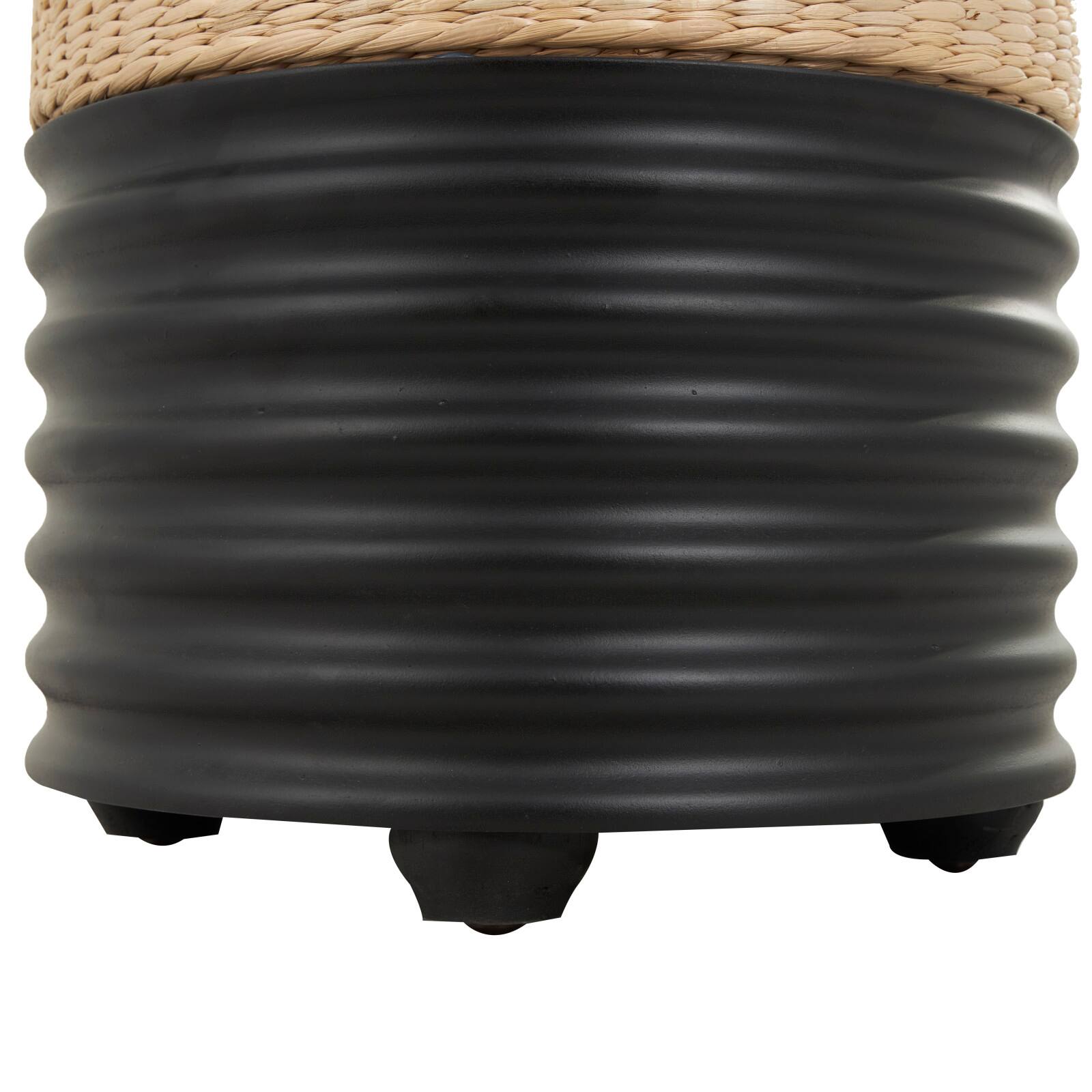 18&#x22; Two-Toned Stool with Seagrass Top