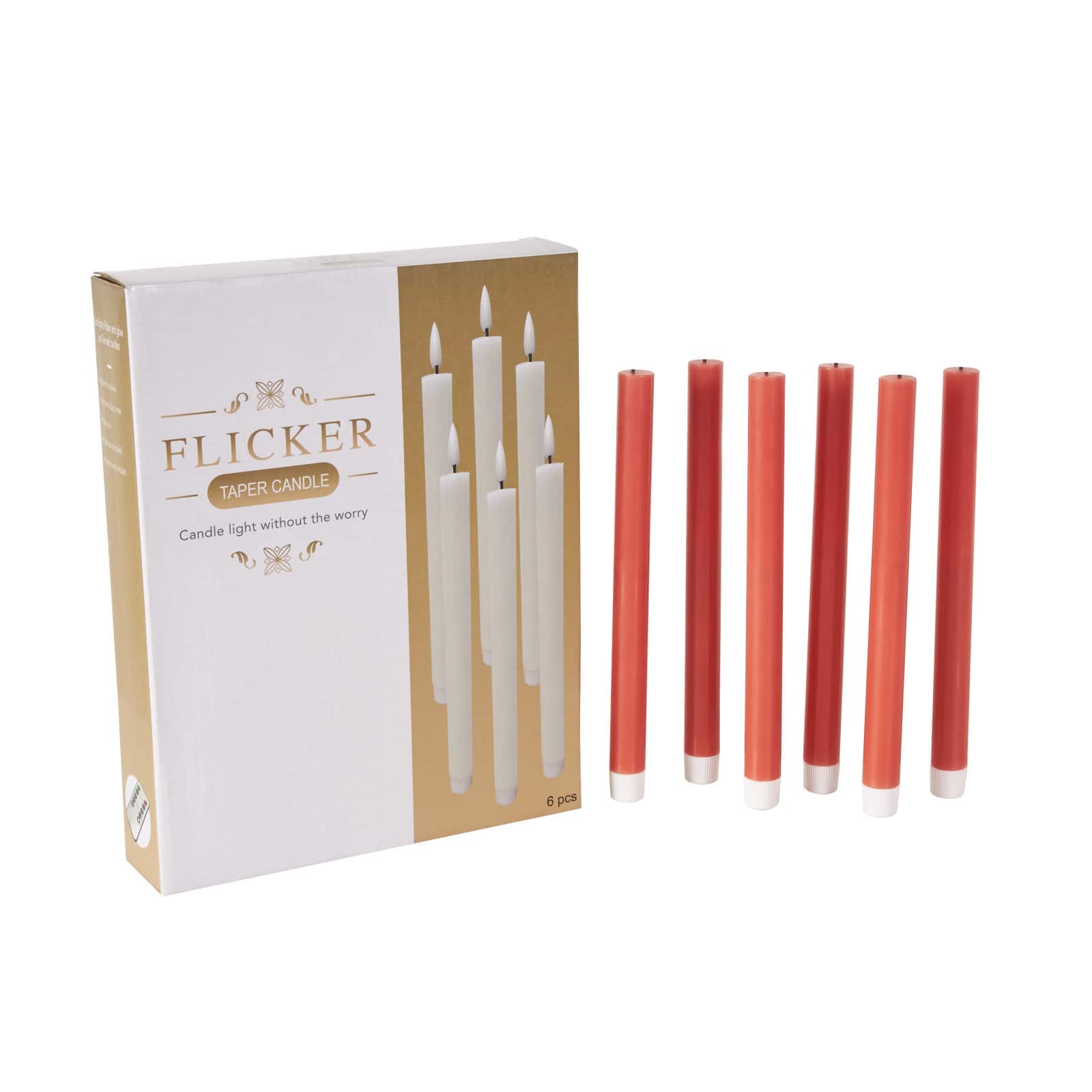 11" Flameless Wax Candles with Remote Control, 6ct.