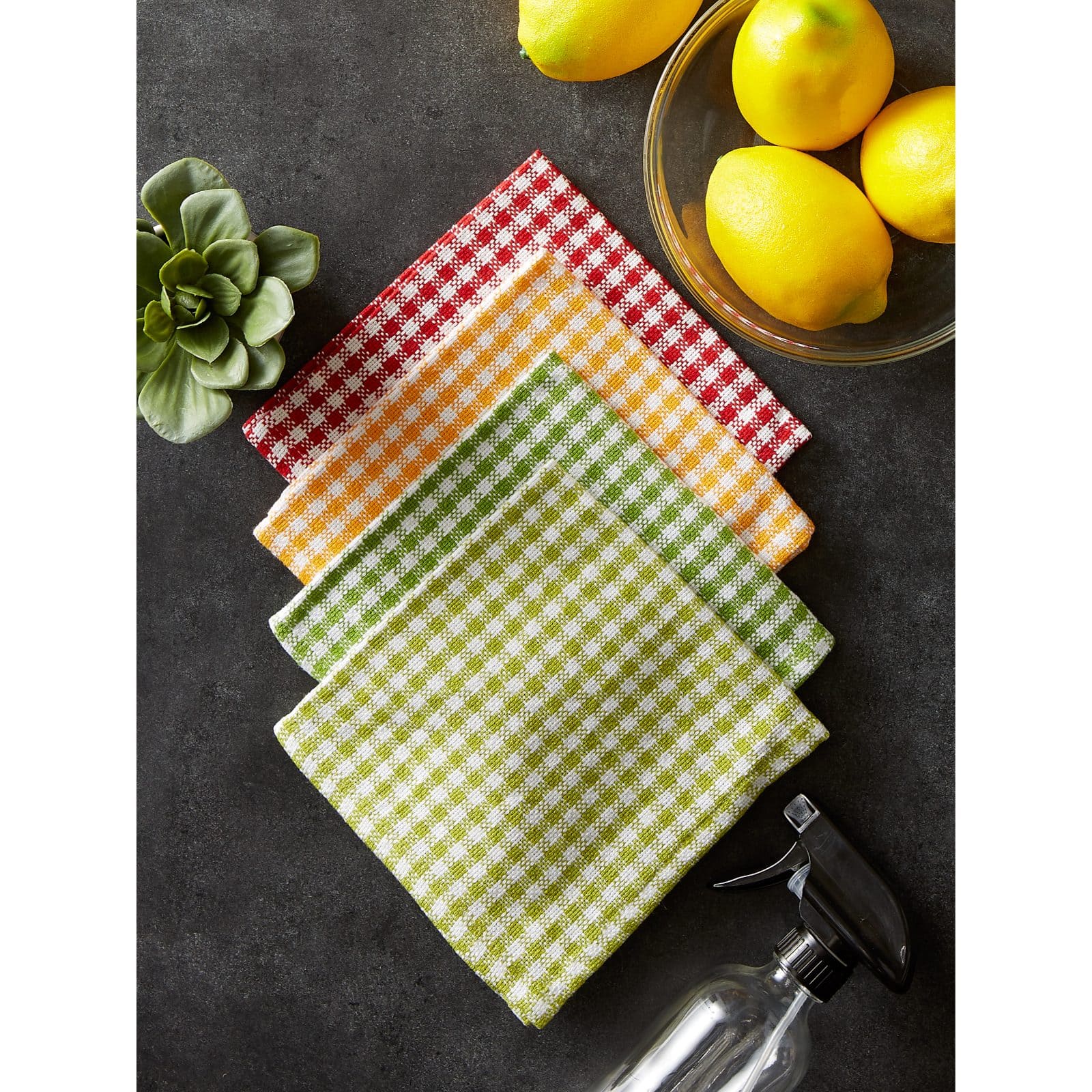 DII® Pea Patch Check Heavyweight Dishcloths, 4ct.