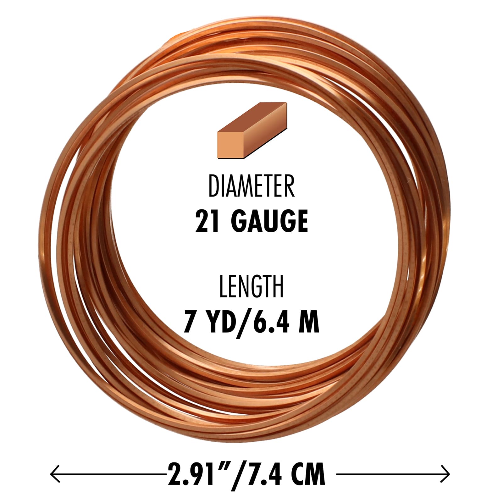 The Beadsmith&#xAE; Wire Elements&#x2122; 21 Gauge Tarnish Resistant Square Soft Temper Wire, 7yd.