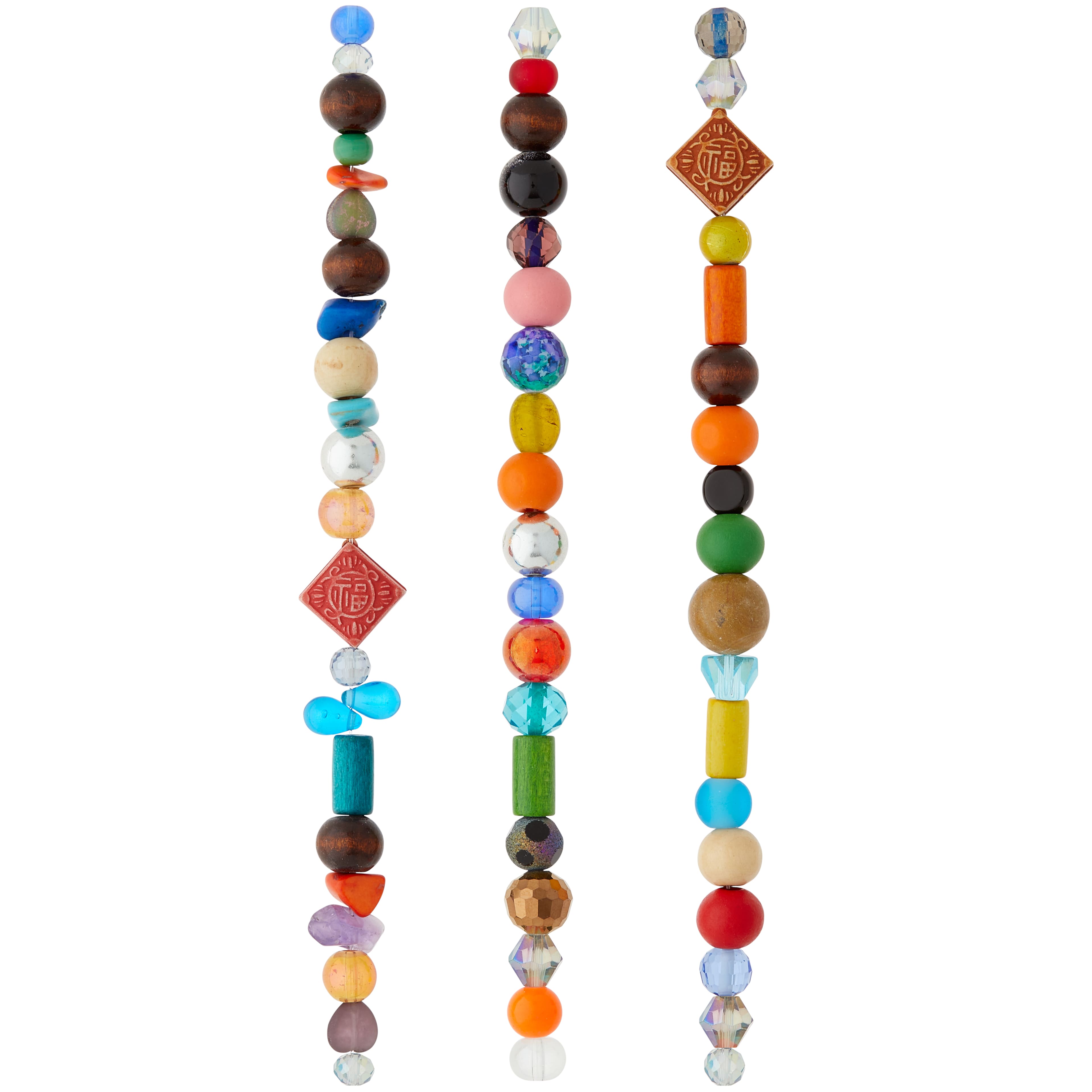 12 Pack:  Multicolor Mix Small Beads by Bead Landing&#x2122;