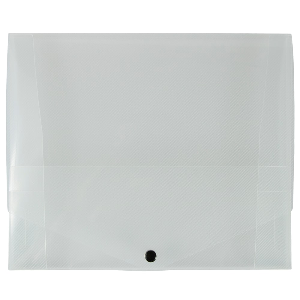 JAM Paper Clear Plastic Portfolio with Snap Closure 10