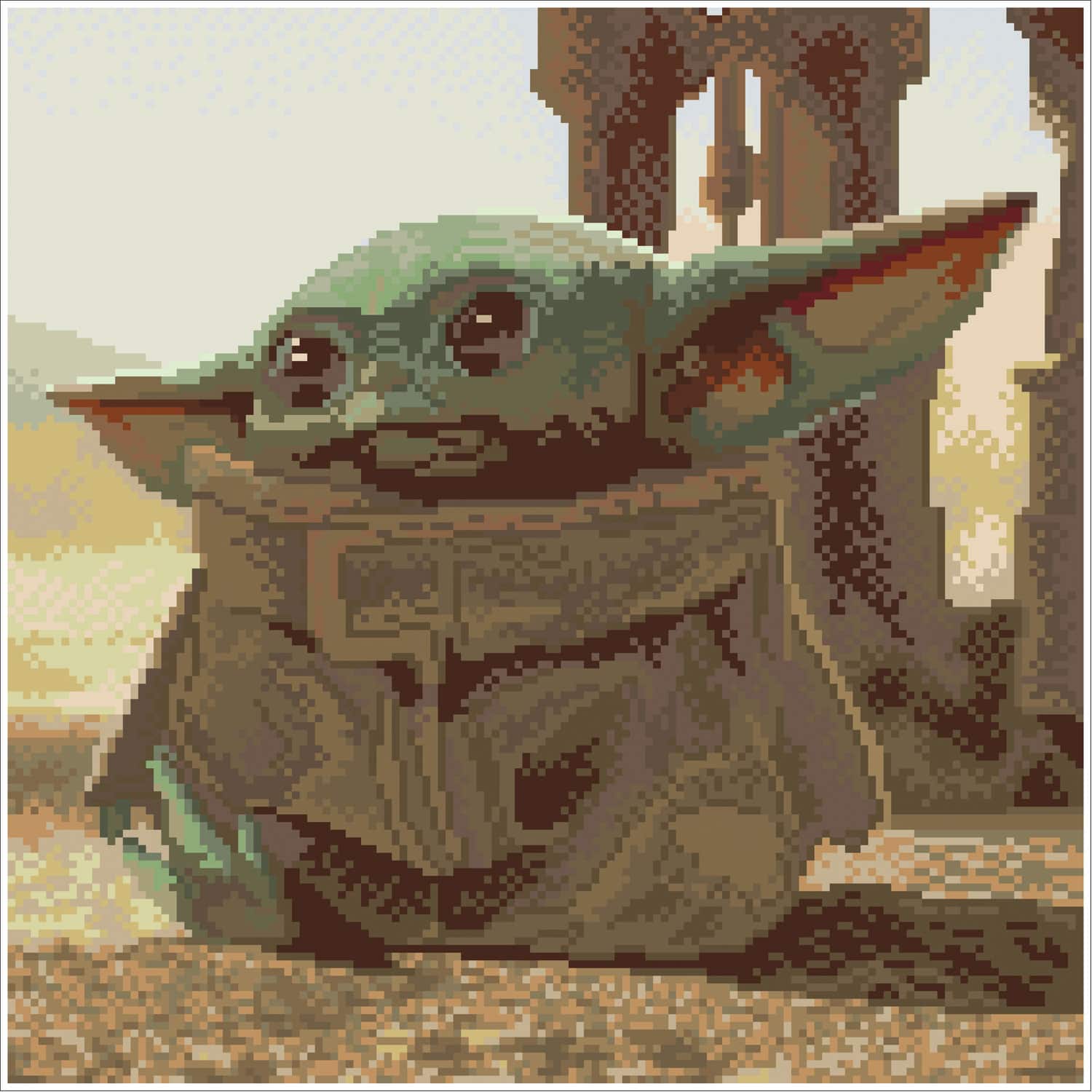 Camelot® Dots Intermediate Grogu The Child Diamond Painting Kit