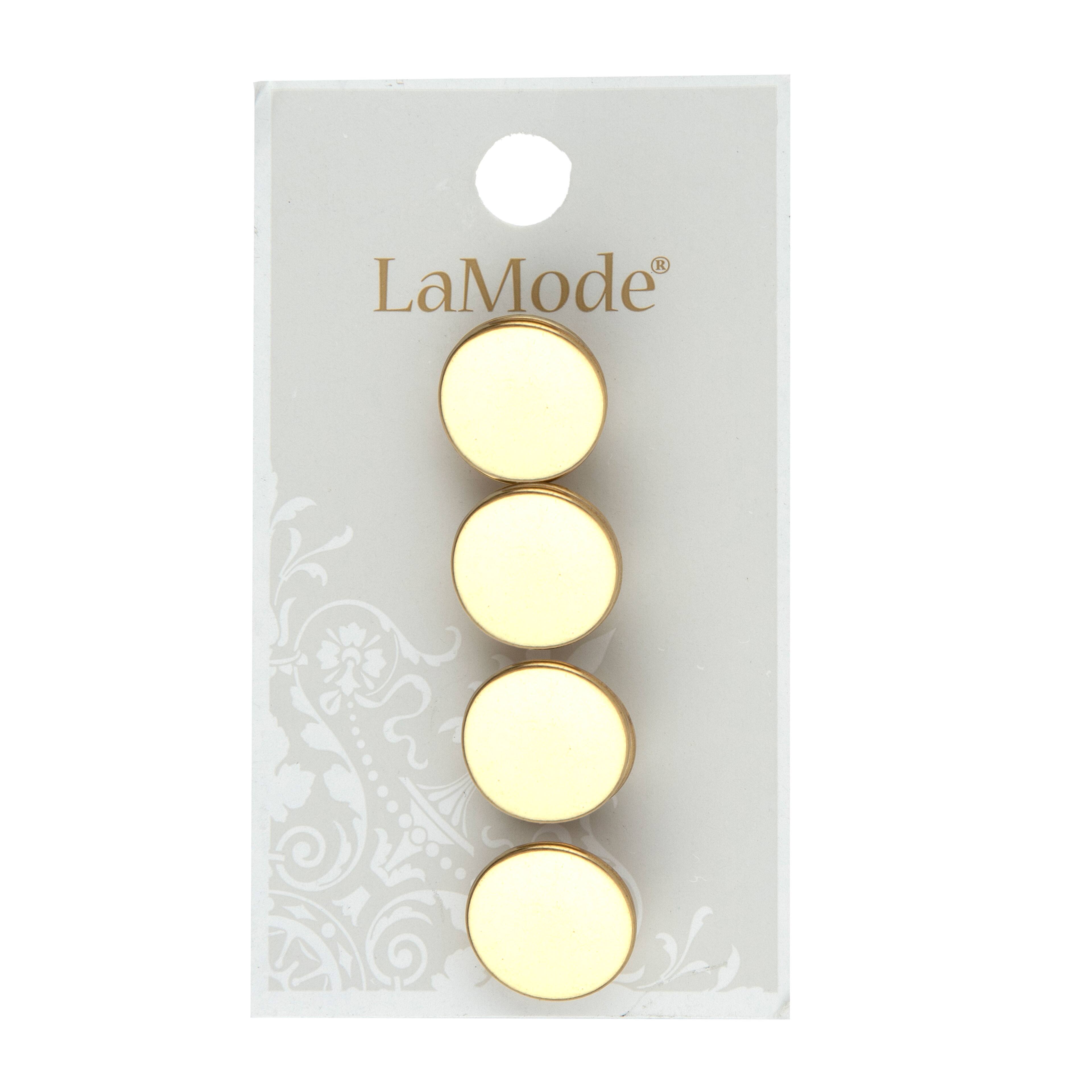 LaMode 5/8&#x22; Gold Flat Shank Buttons, 4ct.