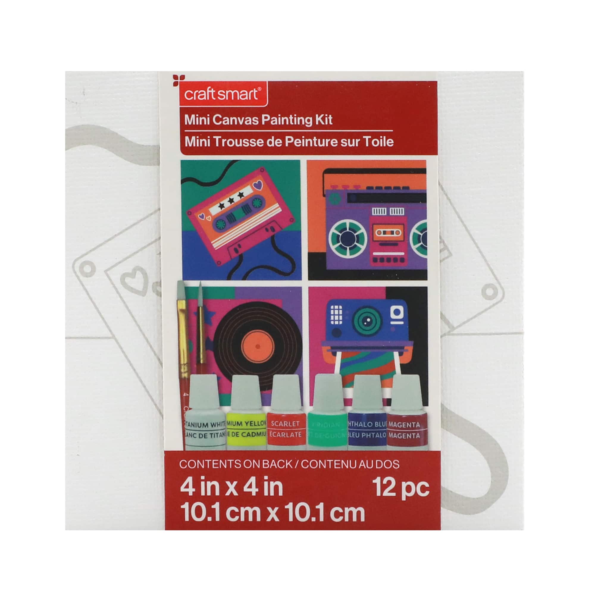 4&#x22; x 4&#x22; Retro Canvas Painting Kit by Craft Smart&#xAE;