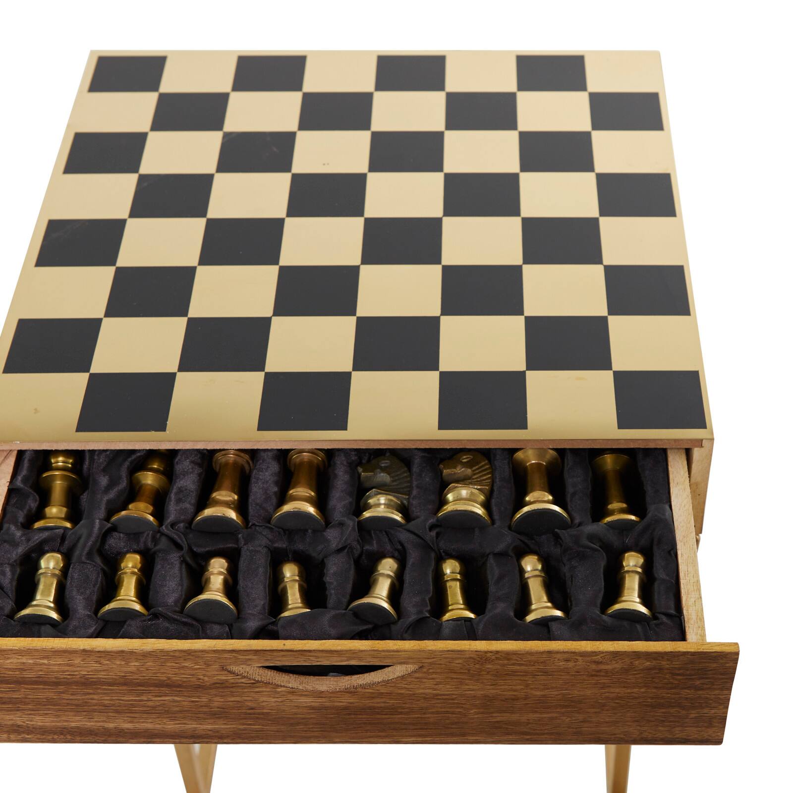 Gold Aluminum Contemporary Accent Table 27" x 17" x 17" Accent & End