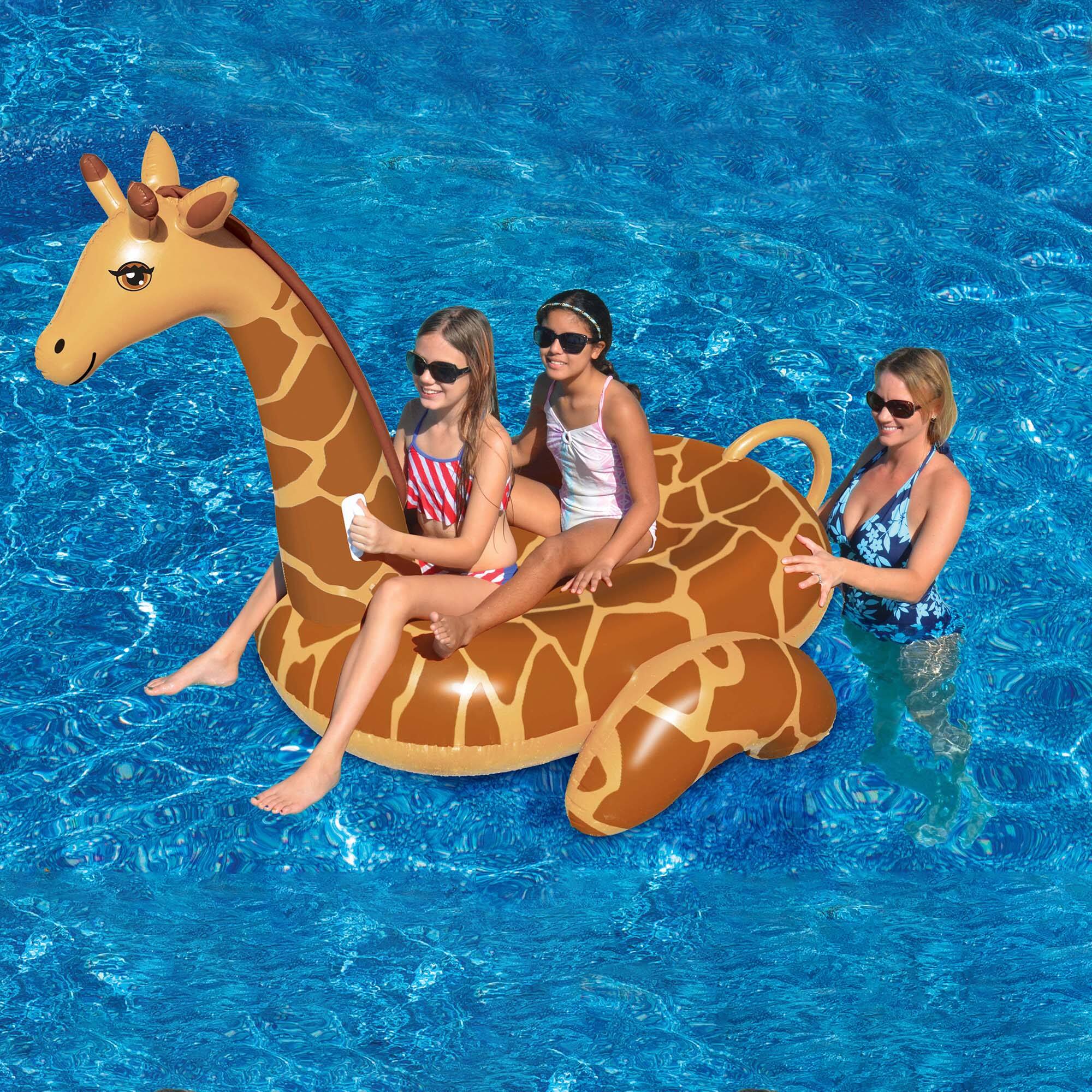Swimline 64&#x22; Inflatable Giraffe Pool Lounger