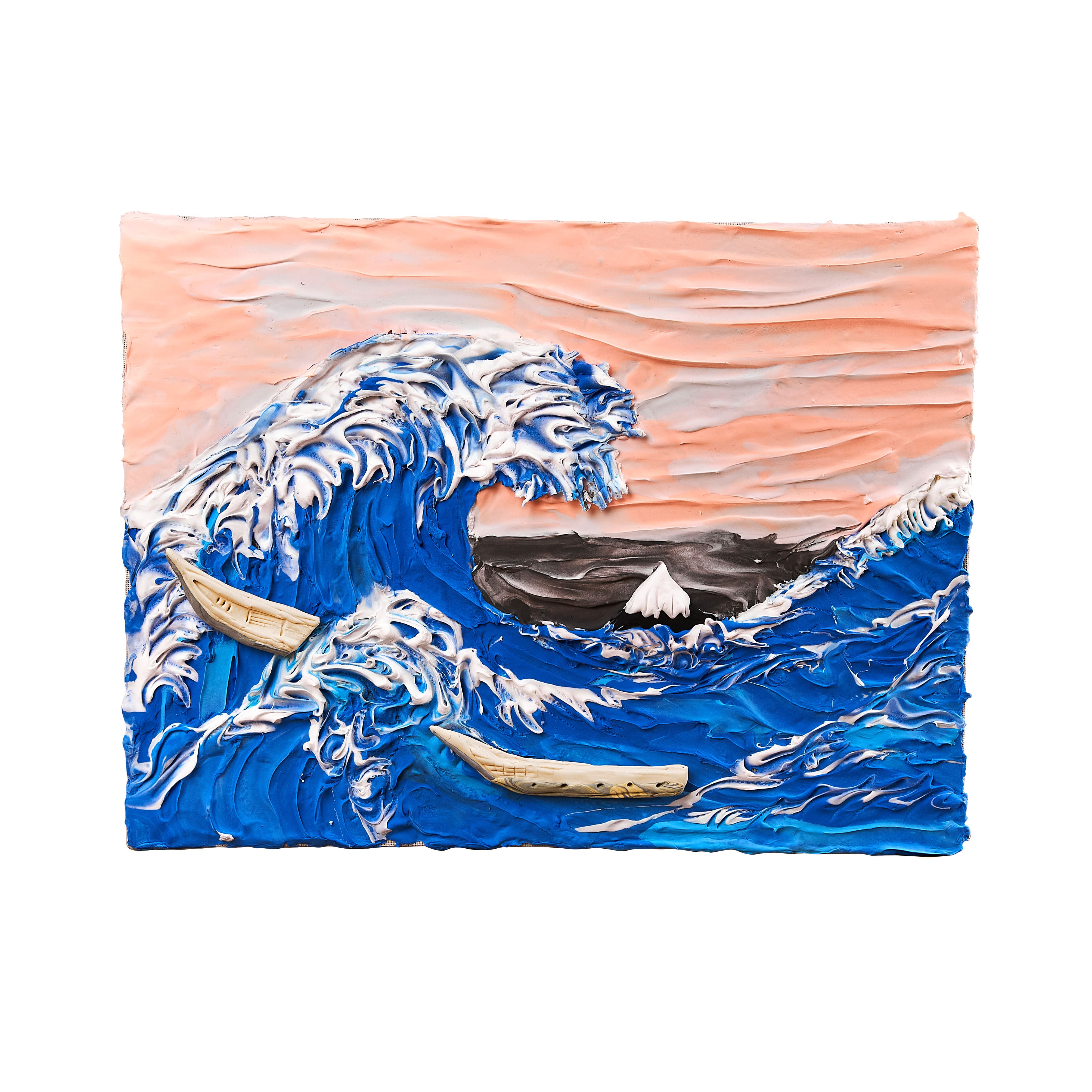 OKTO Sensory Art 3D Hokusai The Great Wave Clay Painting Kit