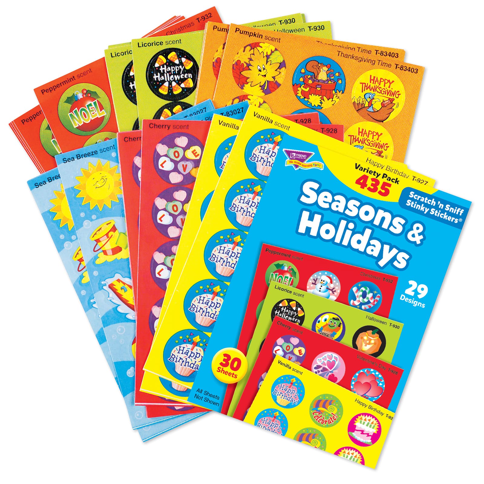 Trend Enterprises® Stinky Stickers® Seasons & Holidays Variety Pack, 2 Packs of 435ct.