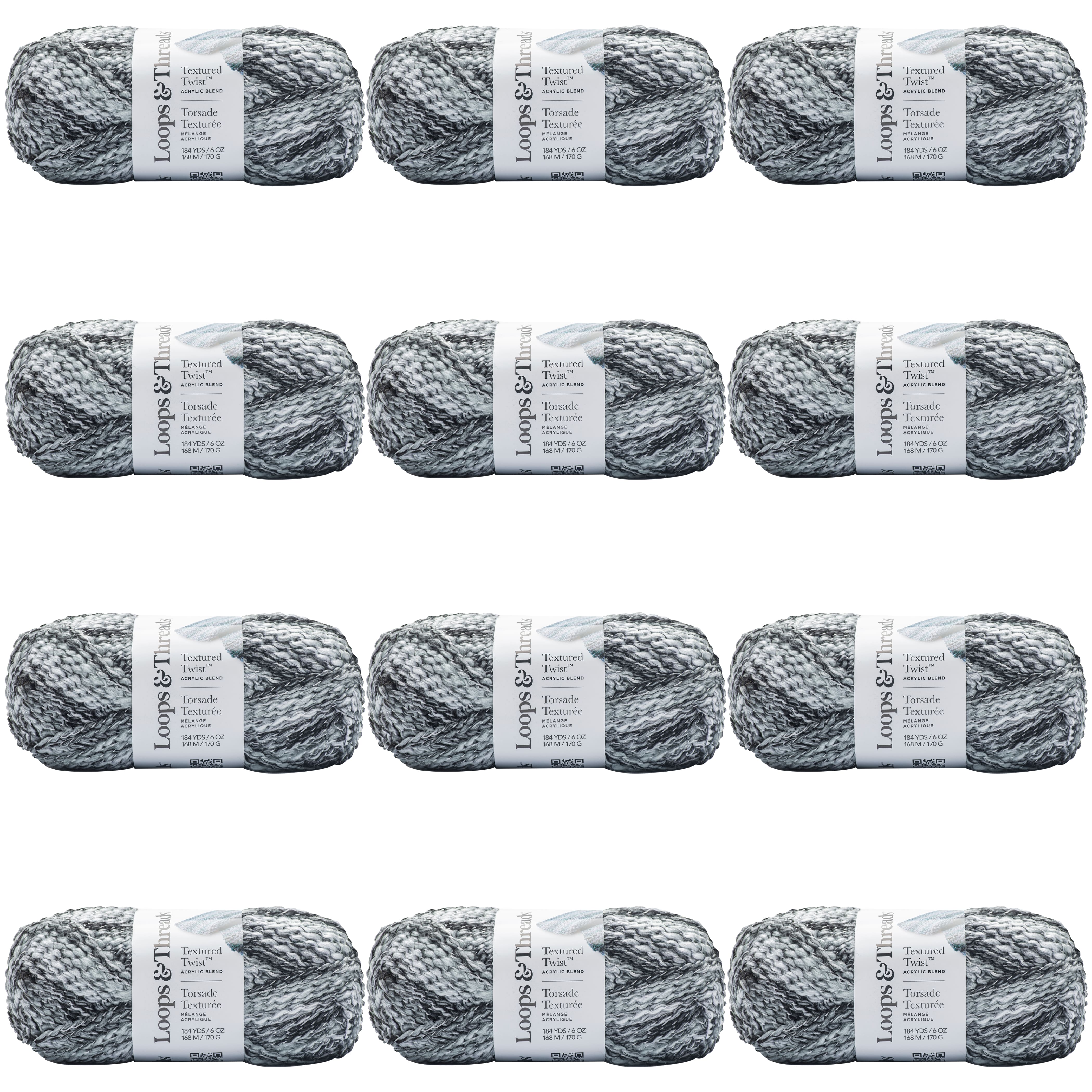 12 Pack: Textured Twist™ Yarn by Loops & Threads®