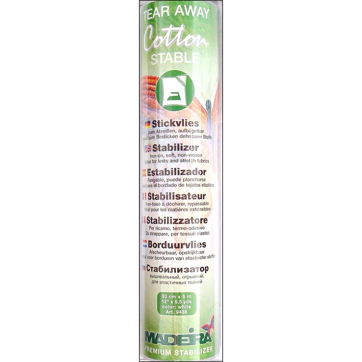 Madeira Stabilizer Tear Away Cotton Stable, 5.5yd. Bonding