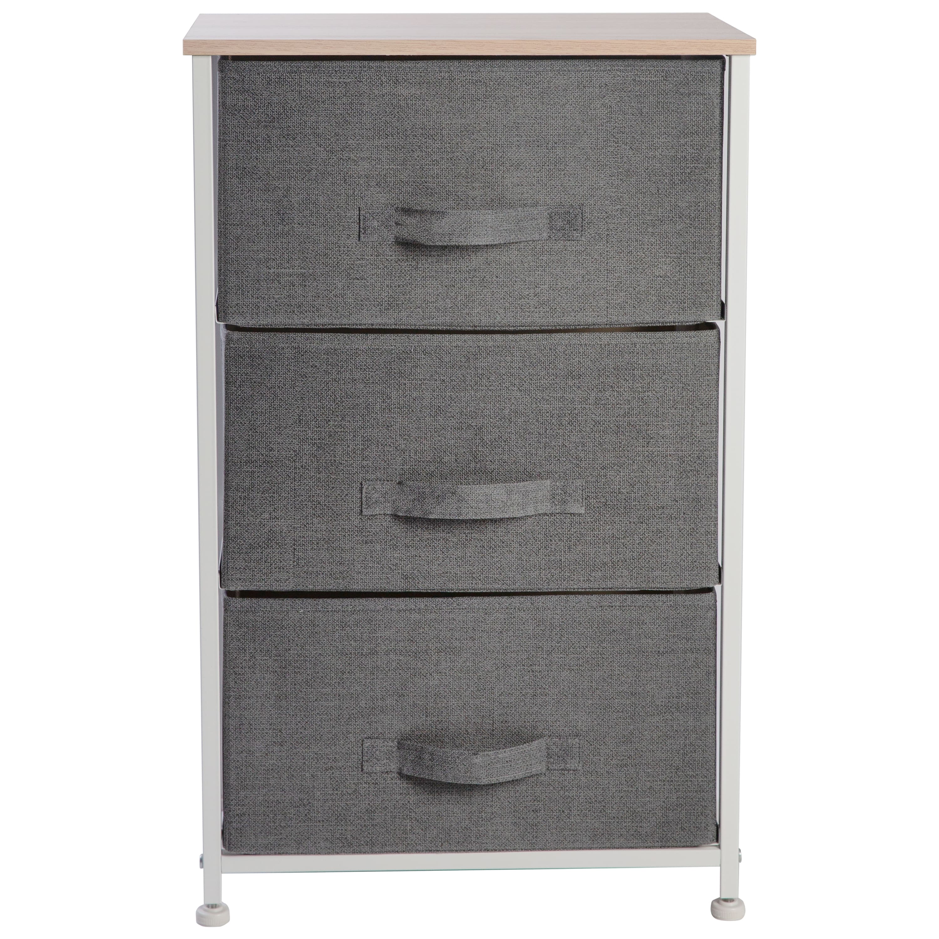 Simplify Gray 3 Drawer Storage Chest