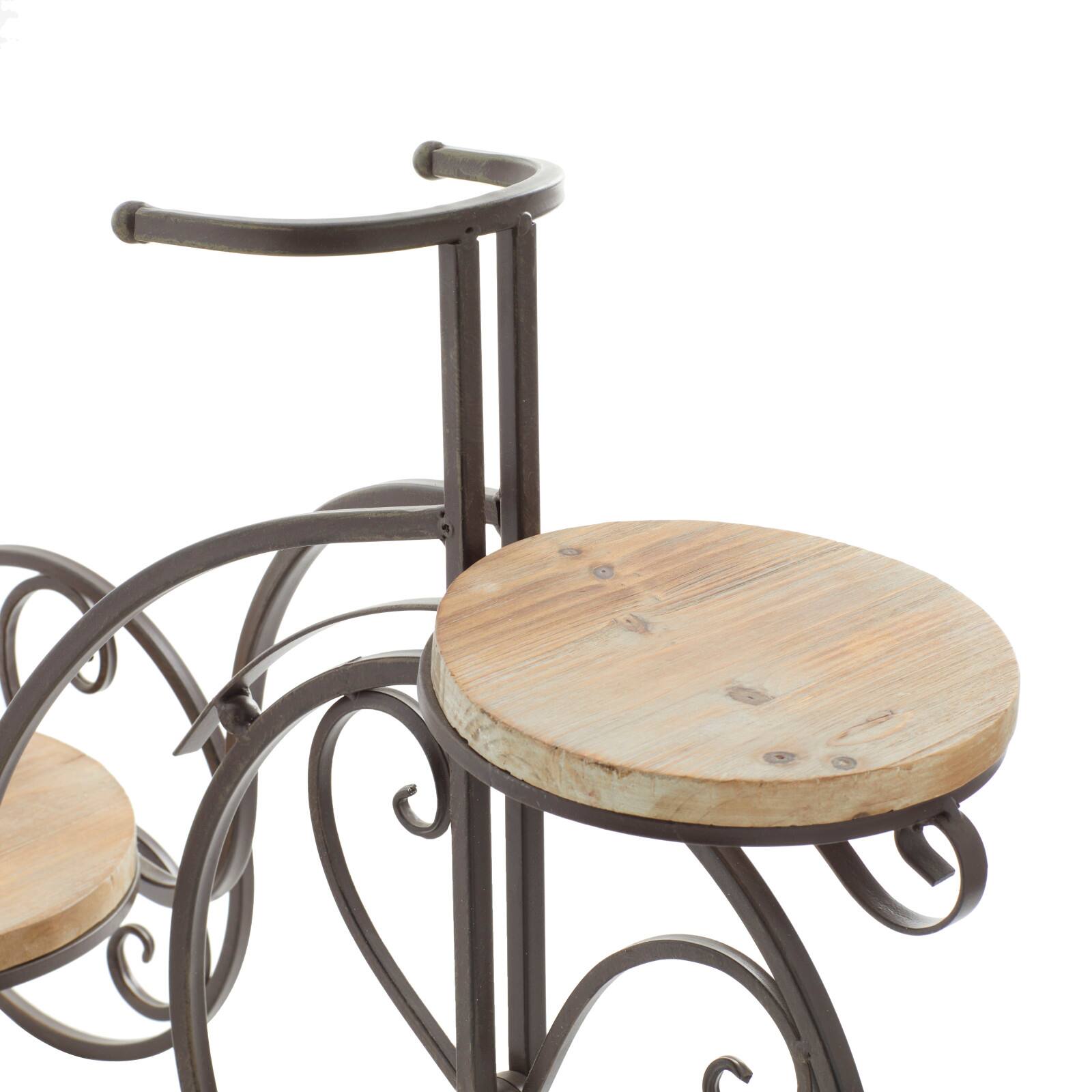 Brown Metal Farmhouse Bicycle Plantstand, 25&#x22; x 19&#x22;