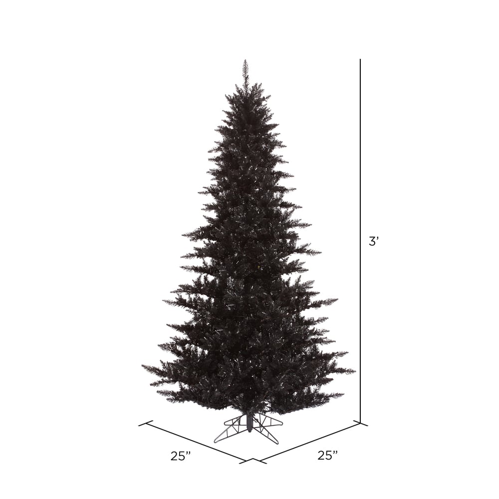 3ft. Unlit Black Fir Artificial Christmas Tree