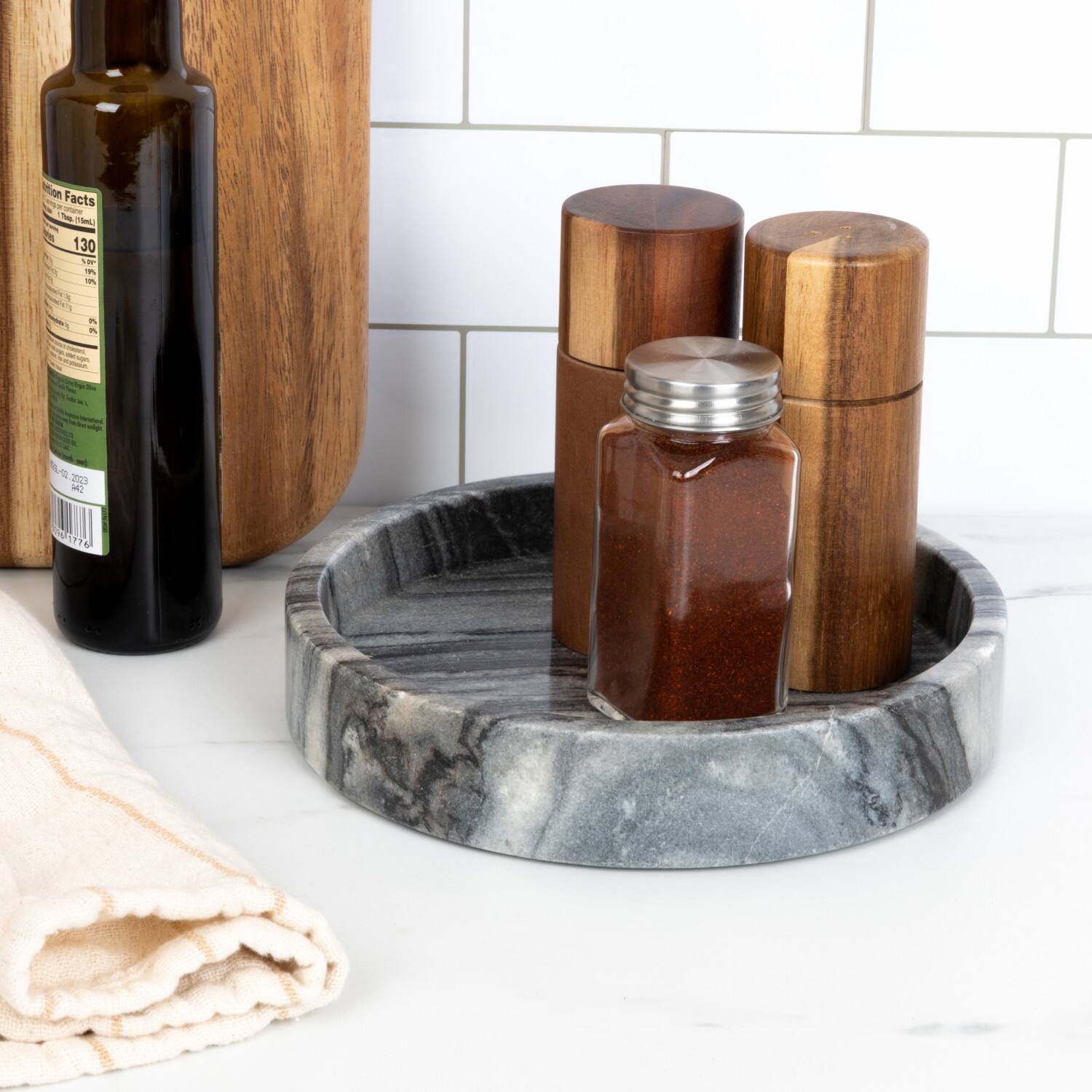 Hello Honey® 8" Carved Marble Tray