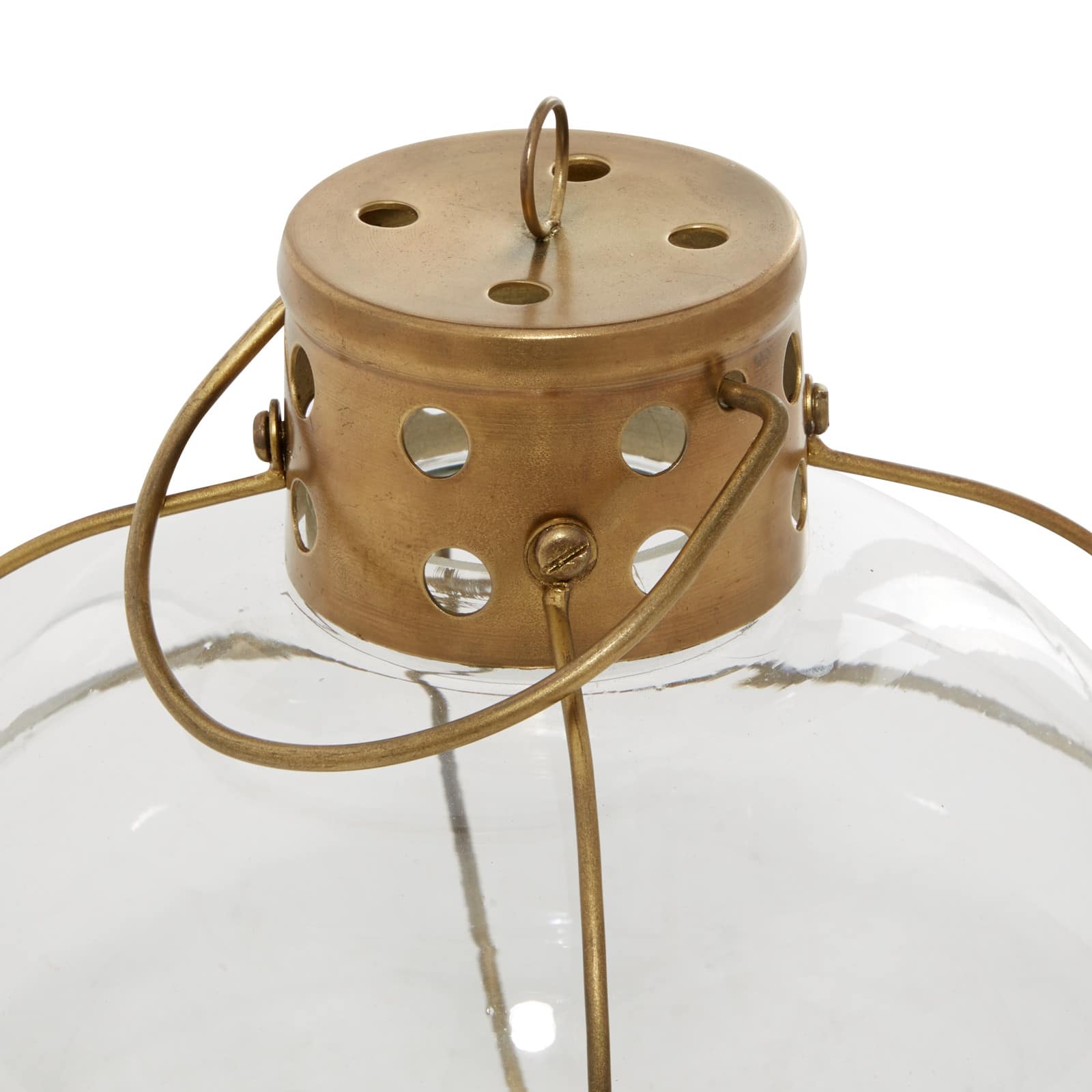 Set of 3" Multi Colored Metal Rustic Lantern, 7" x 8"