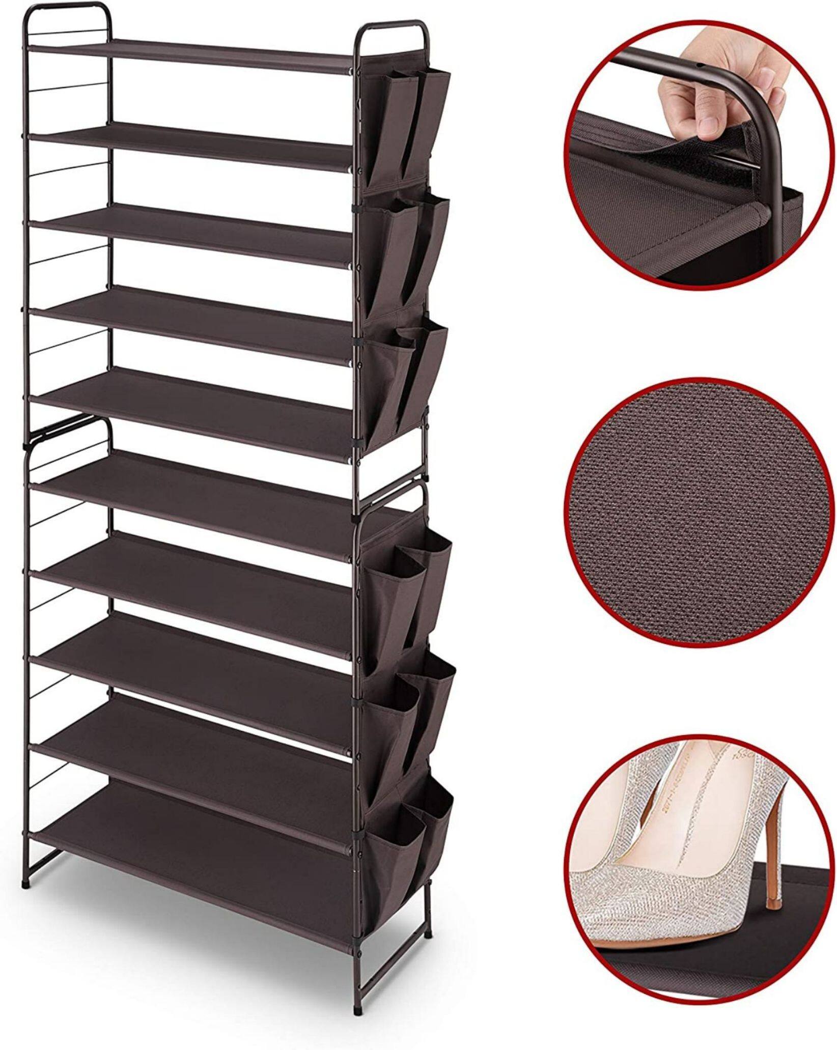 NEX™ Oumilen Bronze 5-Tier Stackable Shoe Rack