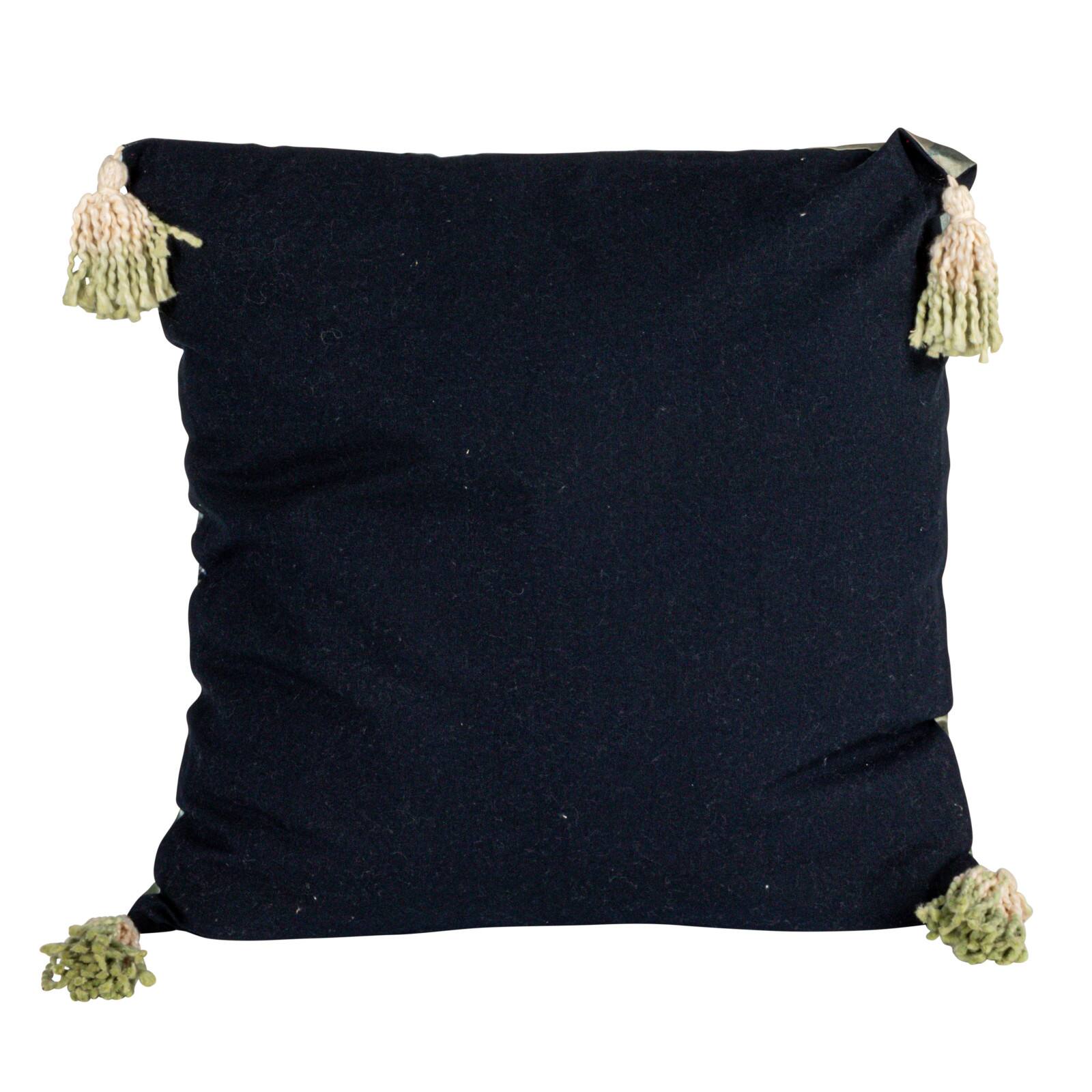 Hello Honey&#xAE; Aqua Serenity Velvet Tassel Pillow