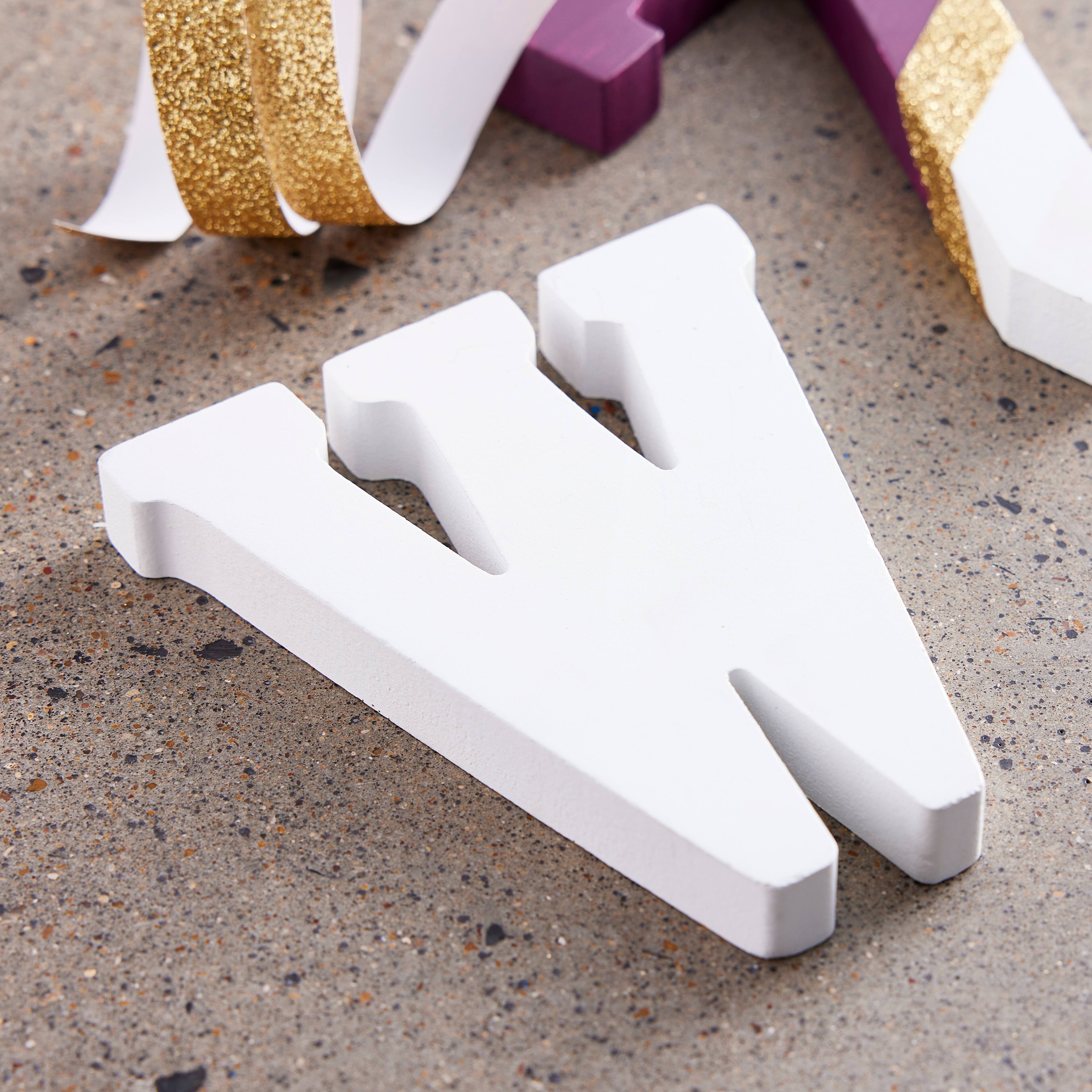 12 Pack: 4.75" White Wood Letter by Make Market®