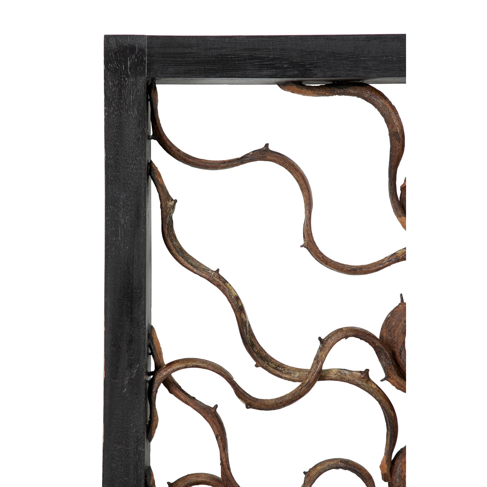 Black & Brown Rustic Teak Wood Wall Décor