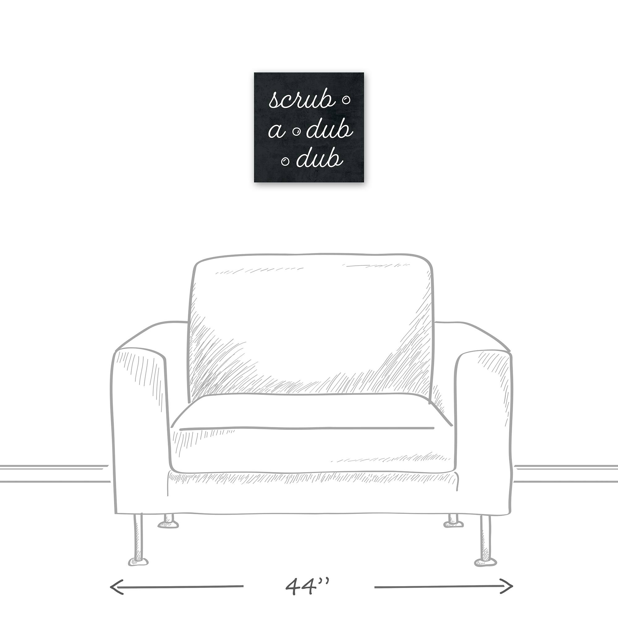 Scrub A Dub Dub 12" x 12" Canvas Wall Art