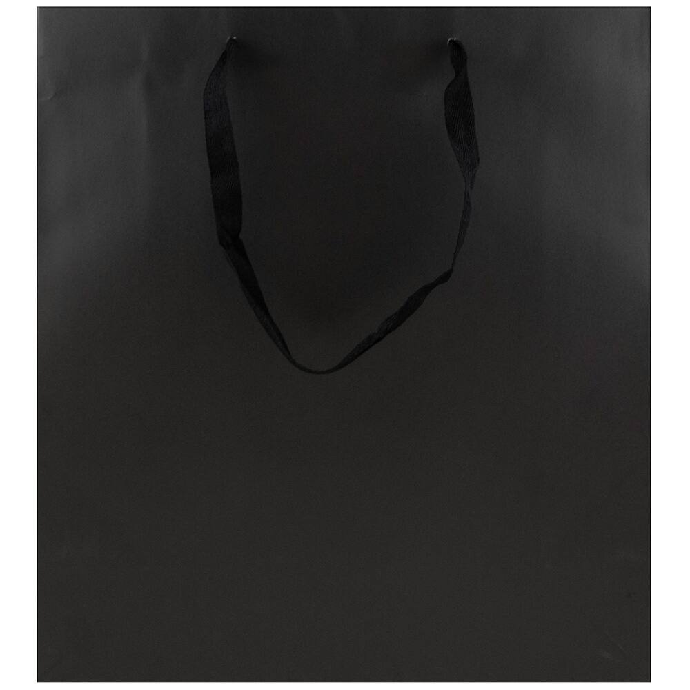 JAM Paper Jumbo Matte Black Horizontal Gift Bag