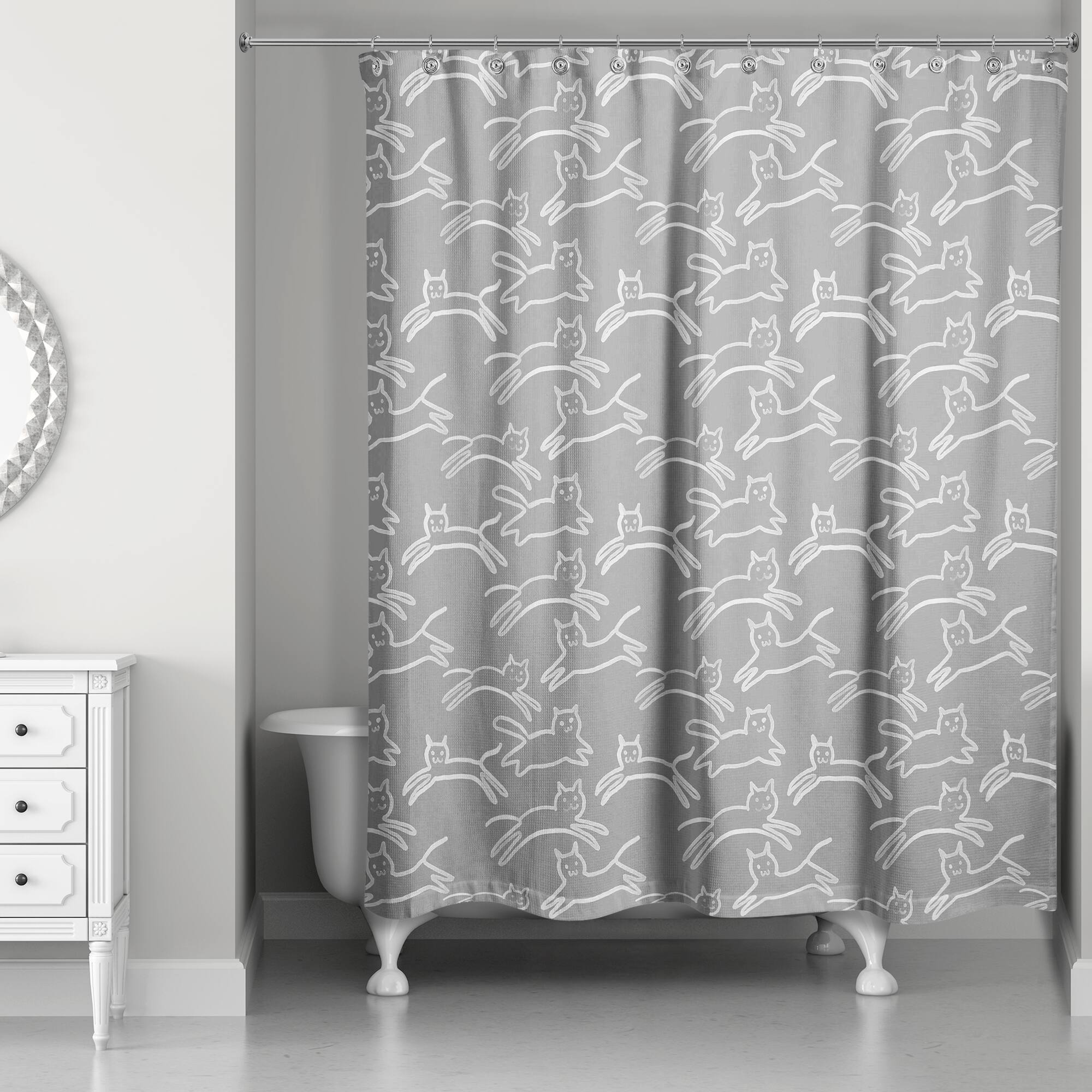 Kitty Shower Curtain