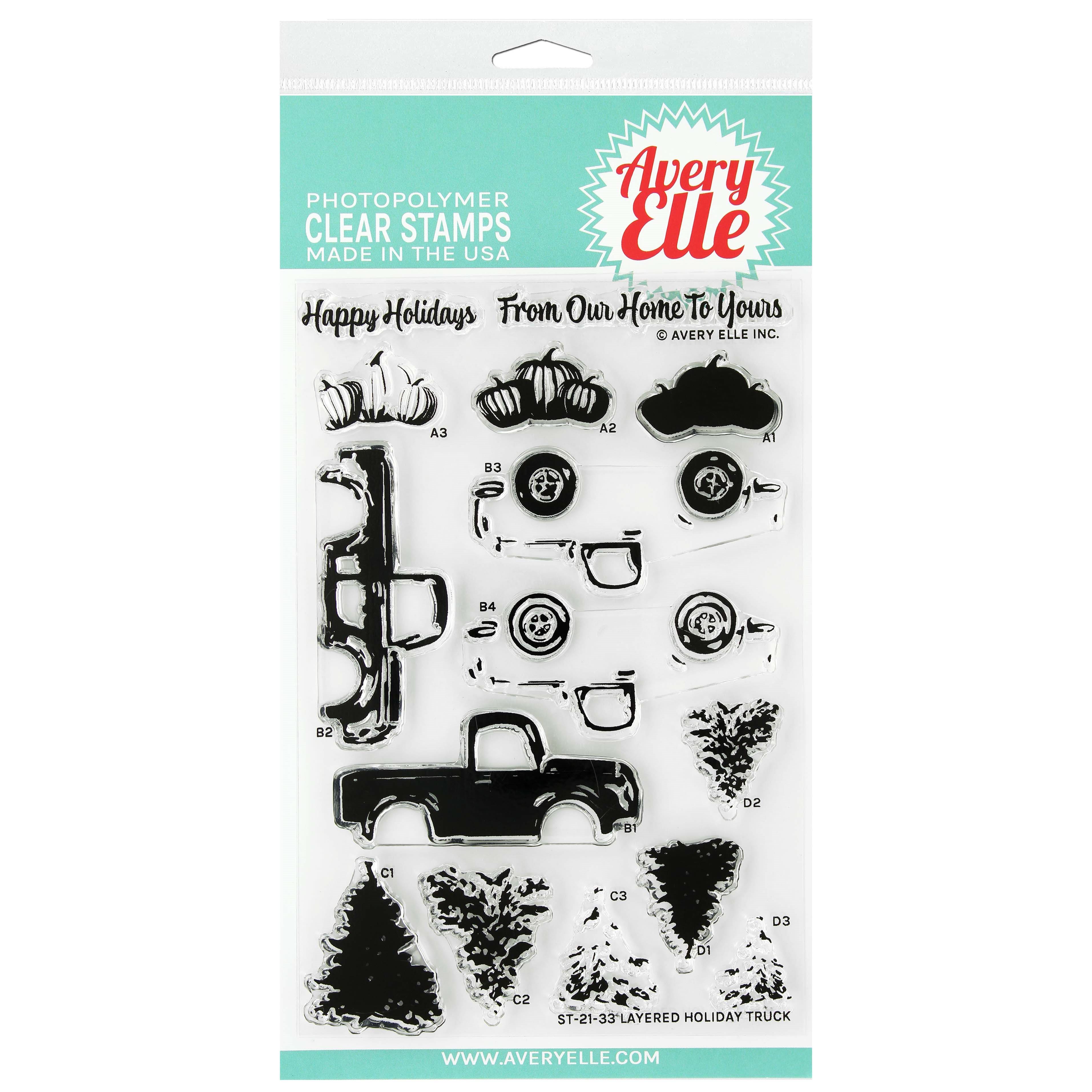 Avery Elle - Christmas - Clear Photopolymer Stamps - Layered