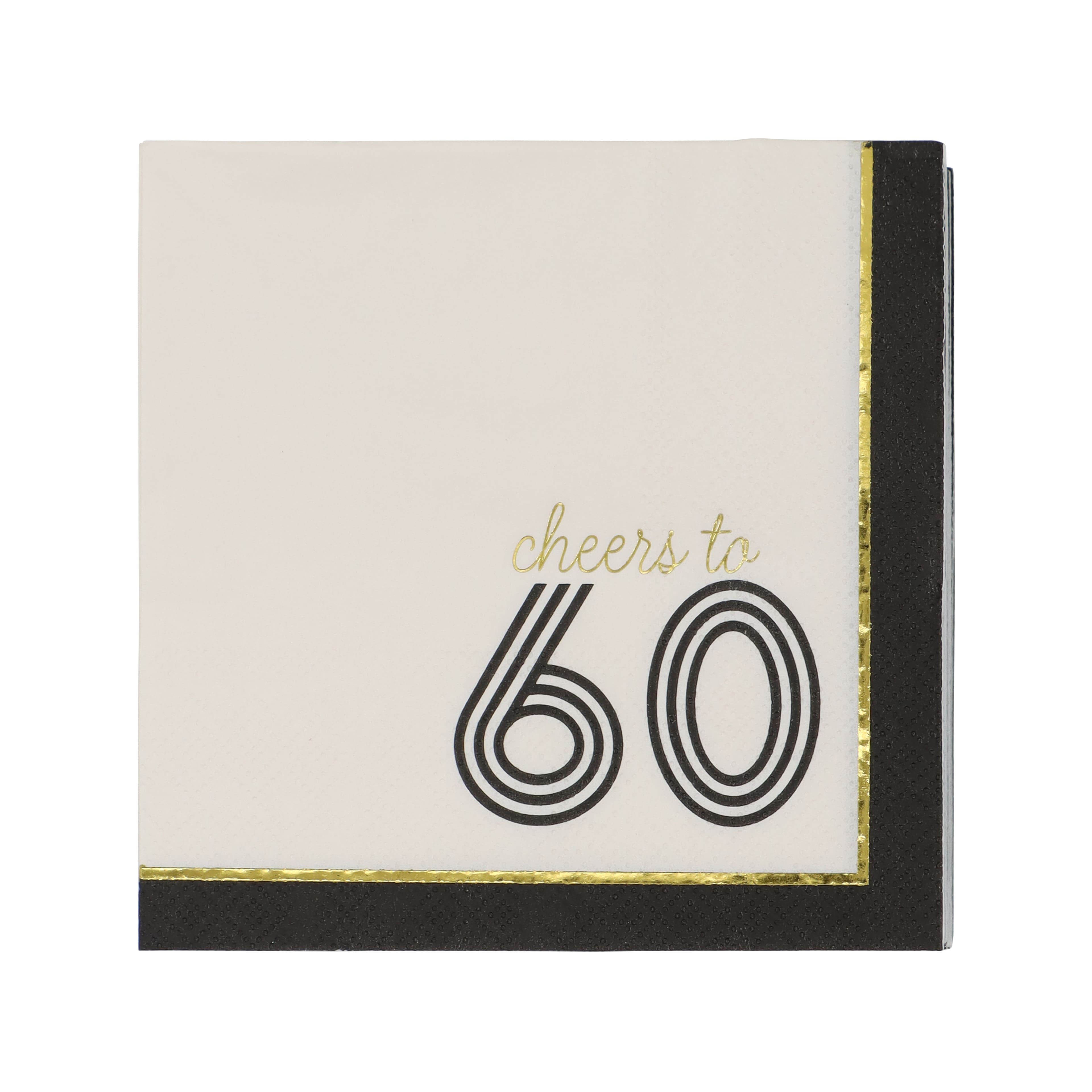 Cheers to 60 Beverage Napkins, 20ct. by Celebrate It&#x2122;