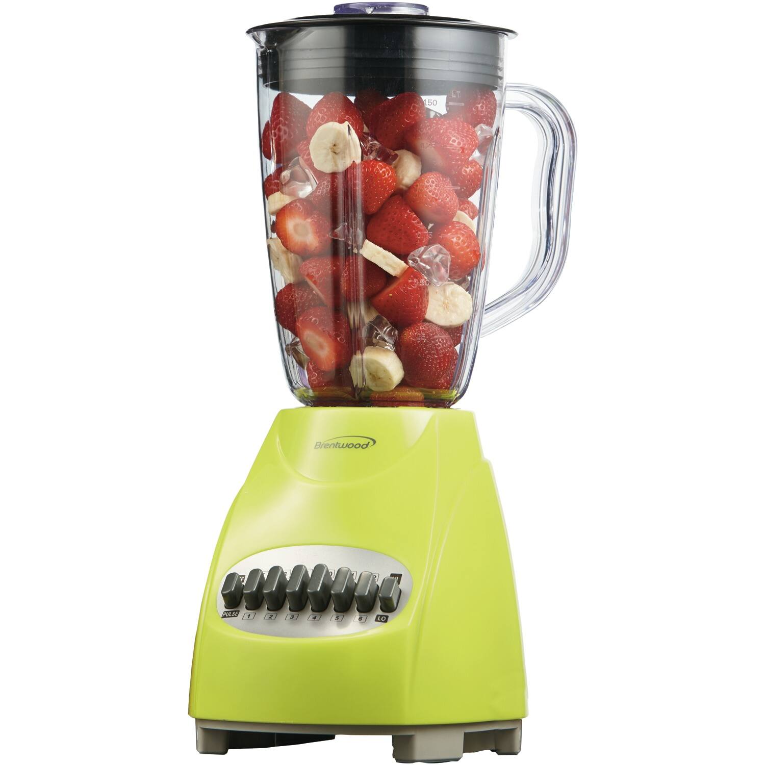 Brentwood Lime Green 12-Speed + Pulse Electric Blender
