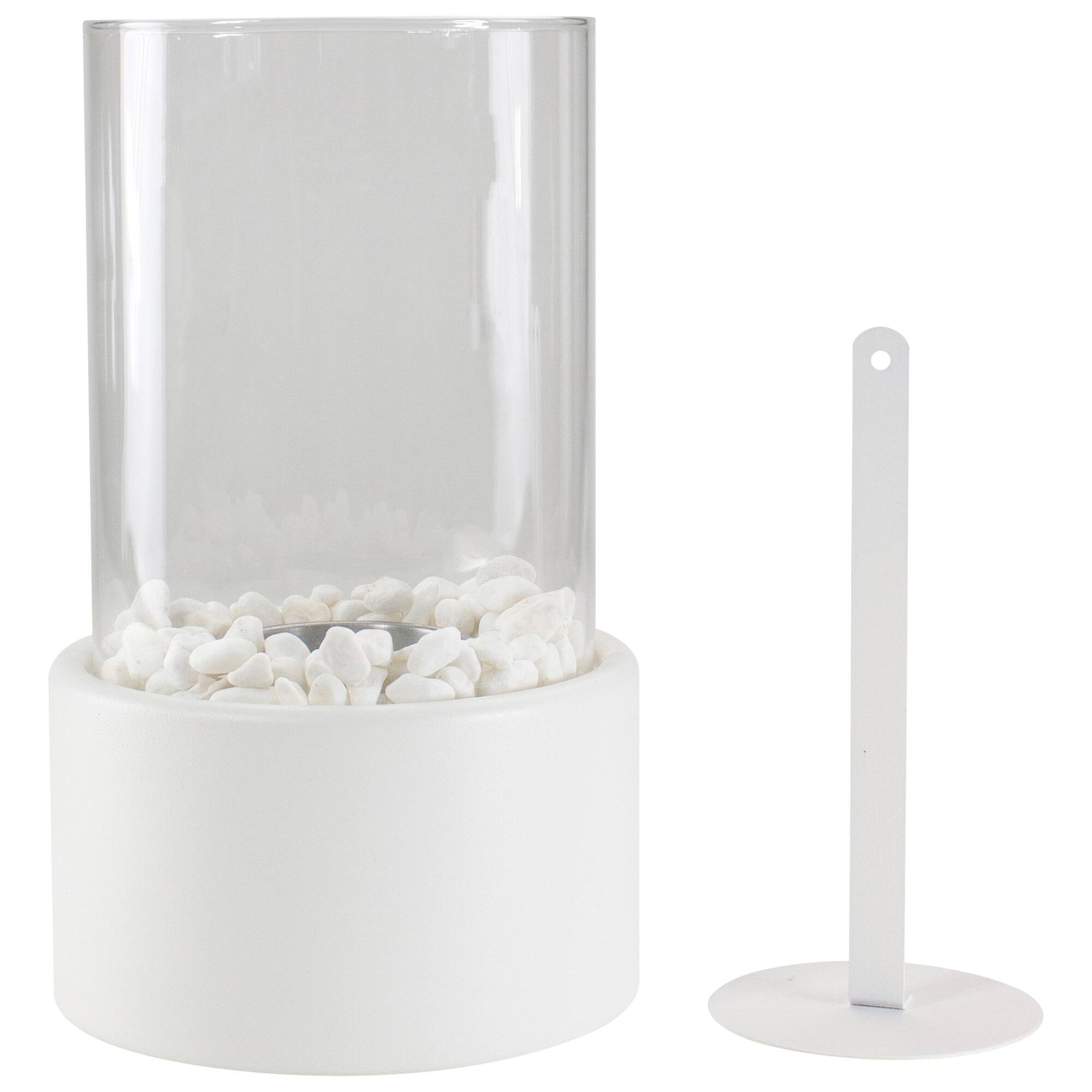 10.5" Bio Ethanol Round Portable Tabletop Fireplace with Base