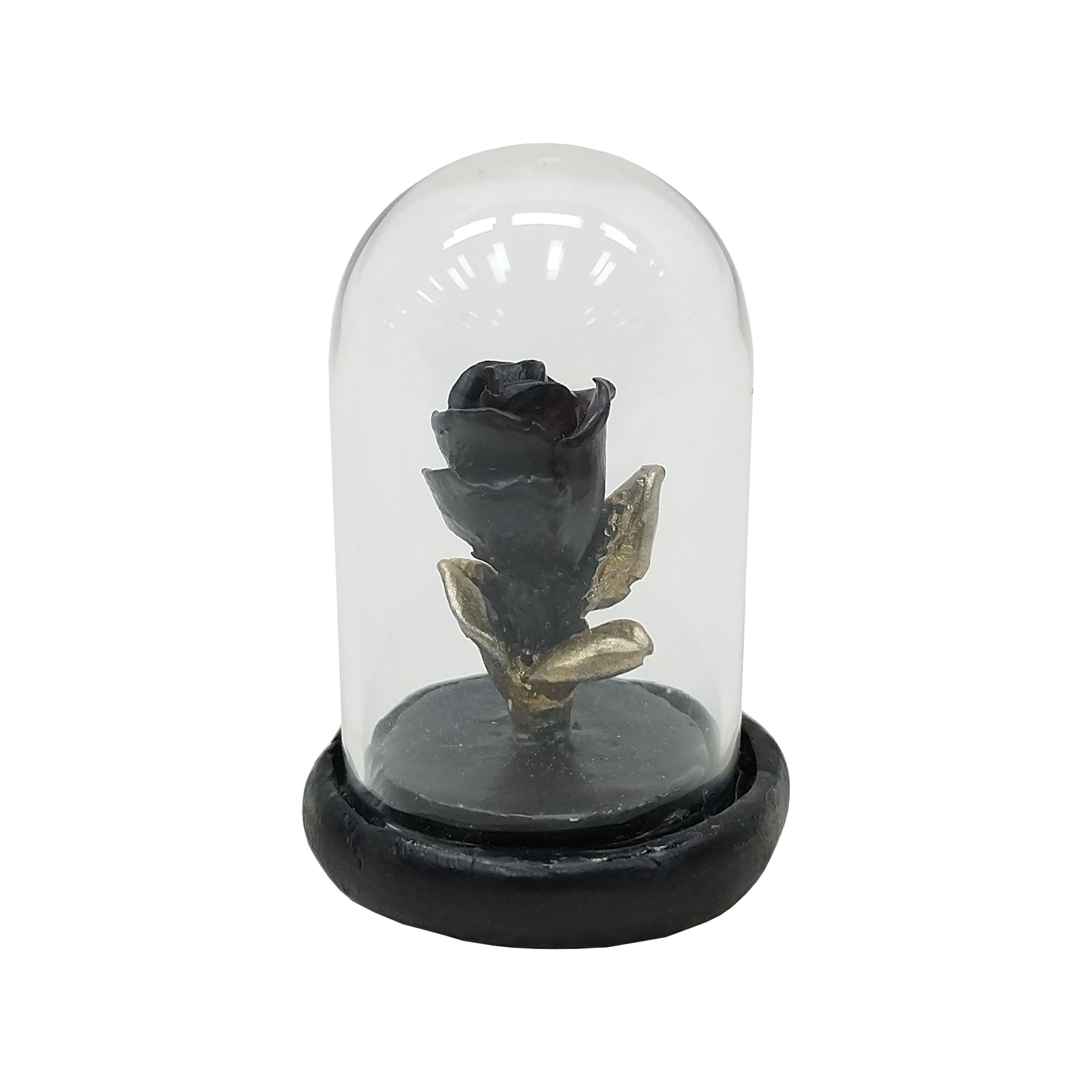 Mini Black Rose in Cloche by Ashland&#xAE;