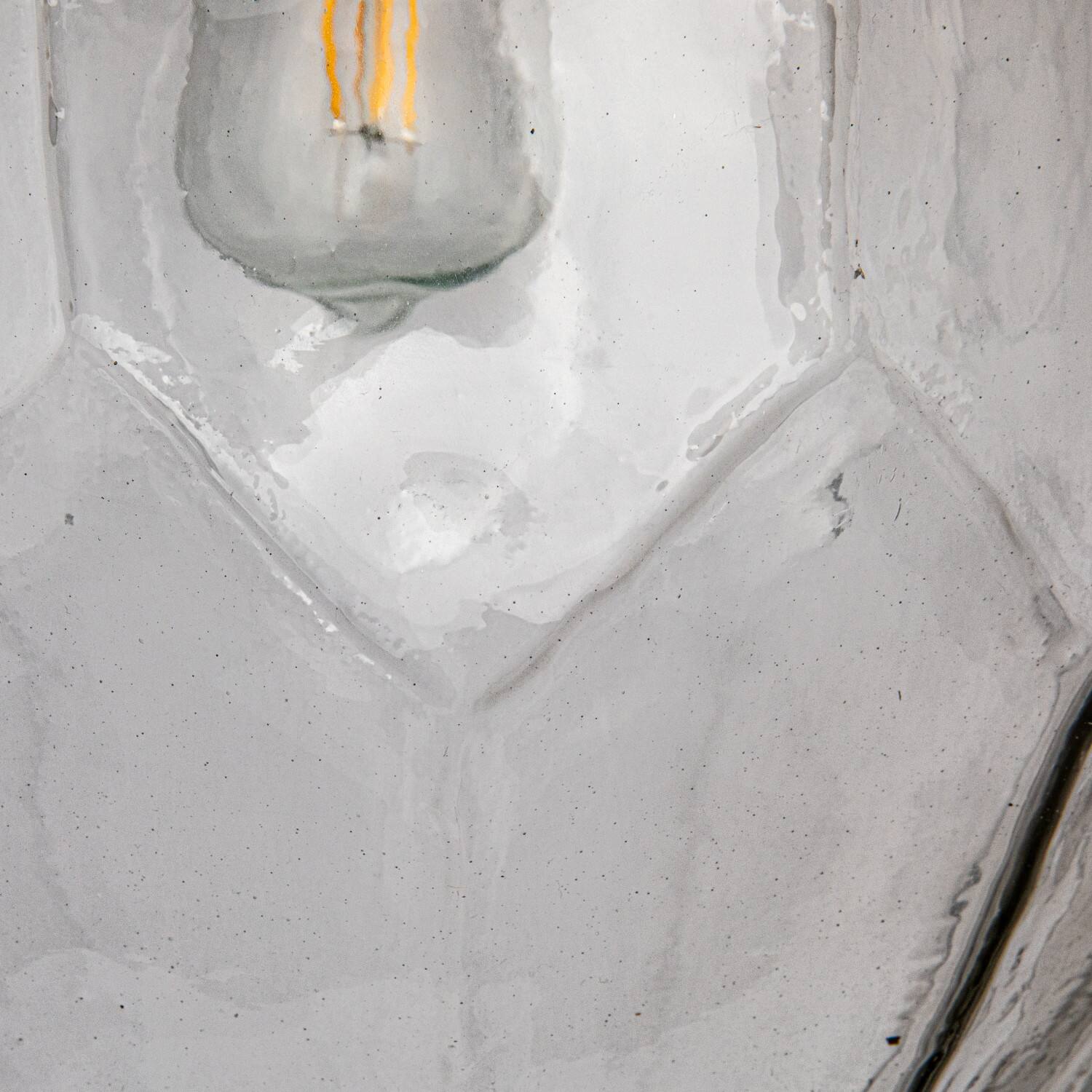 Hello Honey&#xAE; Matte Black Oversized Geometric Glass Ceiling Light