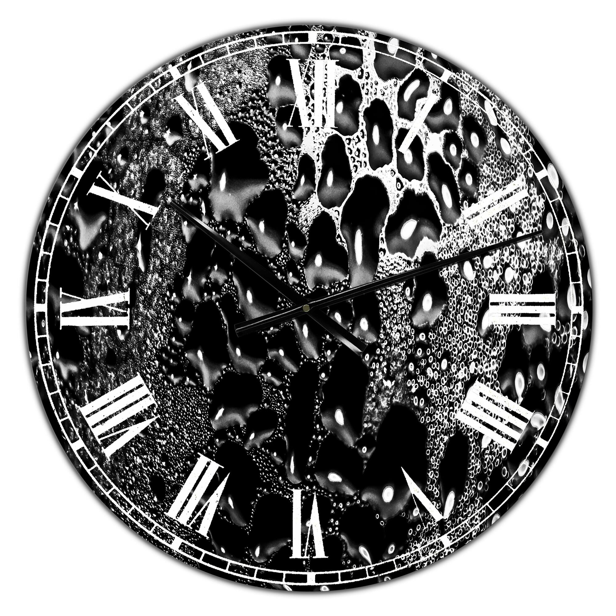 Designart 'Abstract Droplets 15 Oversized Modern Wall Clock