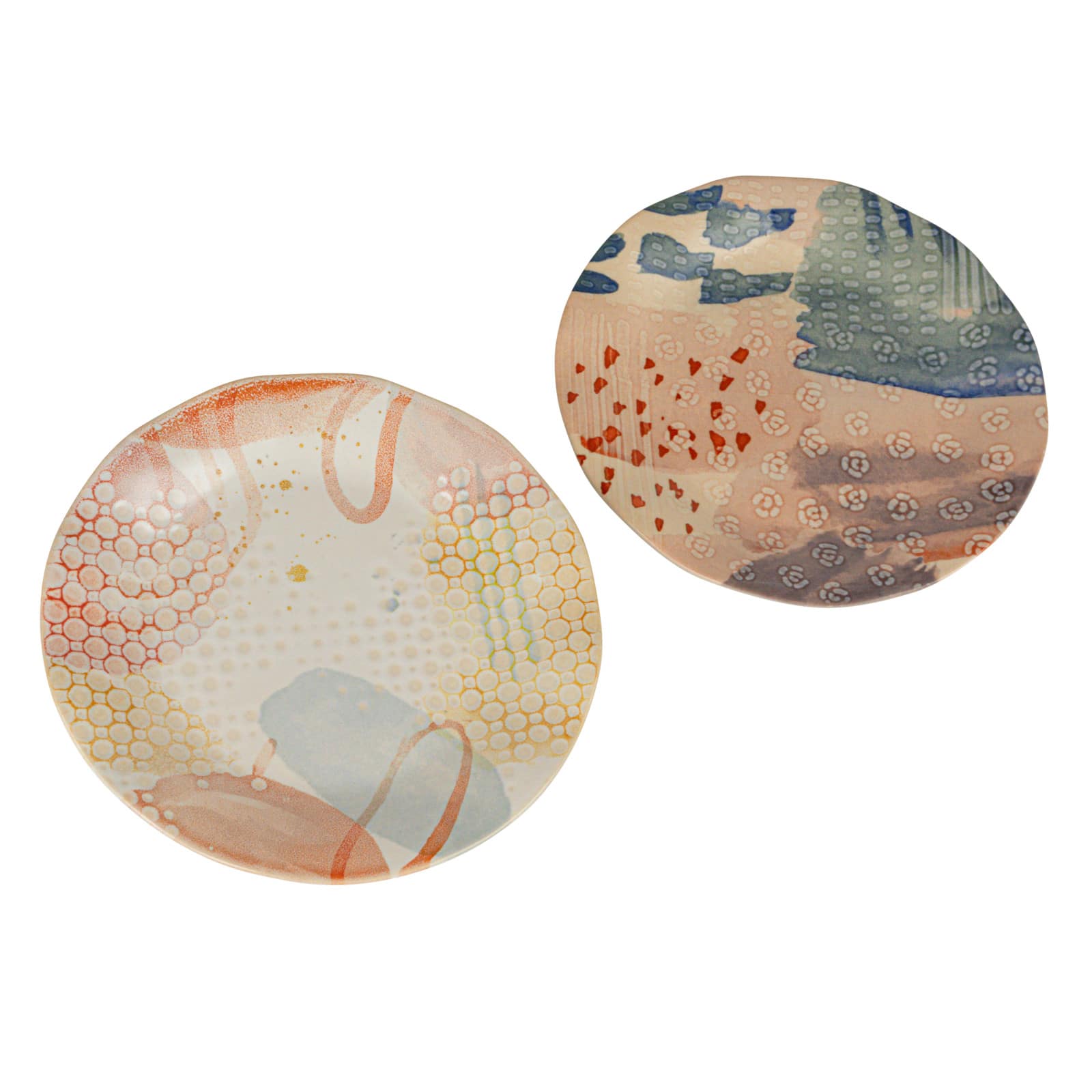 Hello Honey&#xAE; 8.5&#x22; Abstract Elegance Stoneware Plate Set