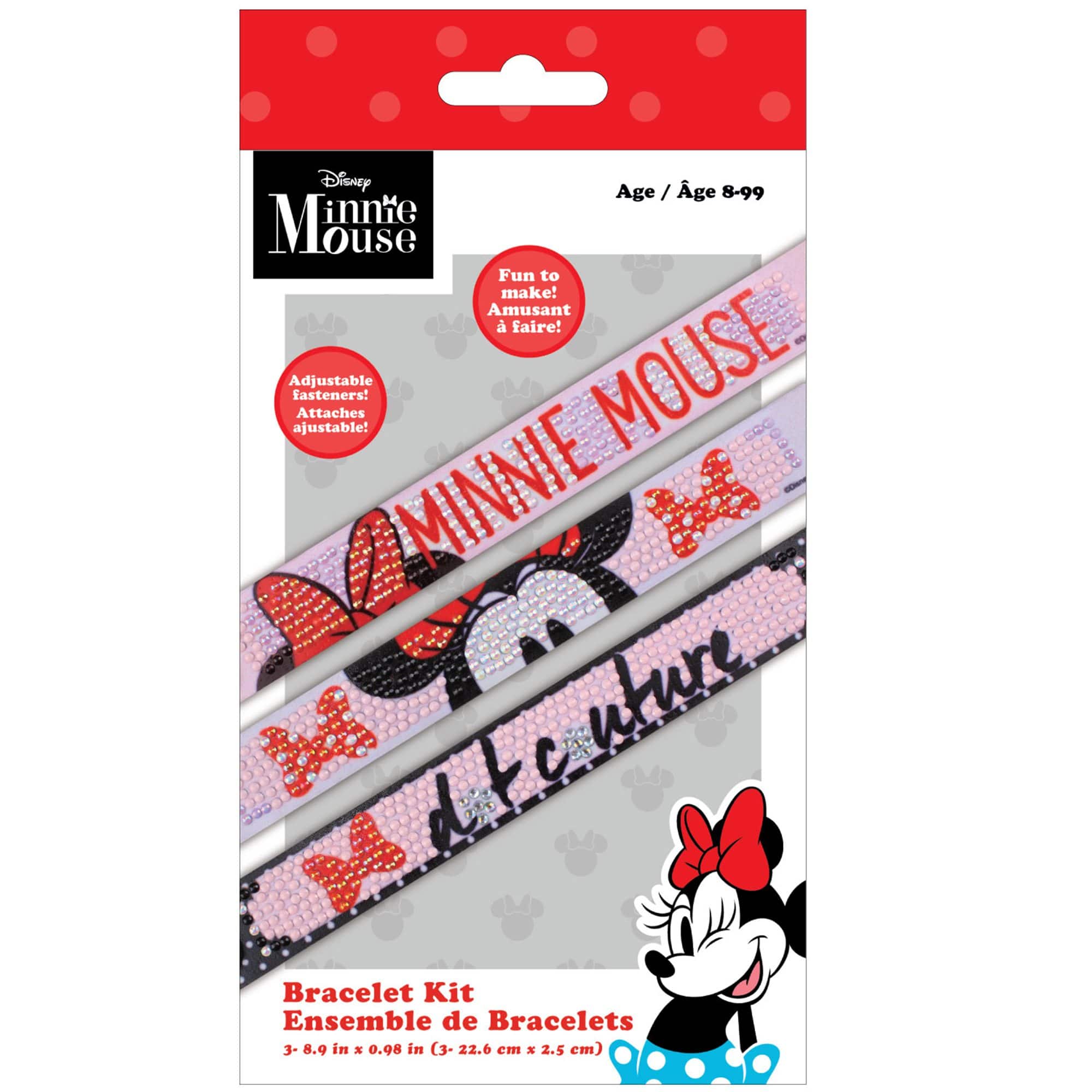 Camelot® Dots DOTZIES® Minnie Mouse Couture Bracelet Kit, Round Diamonds