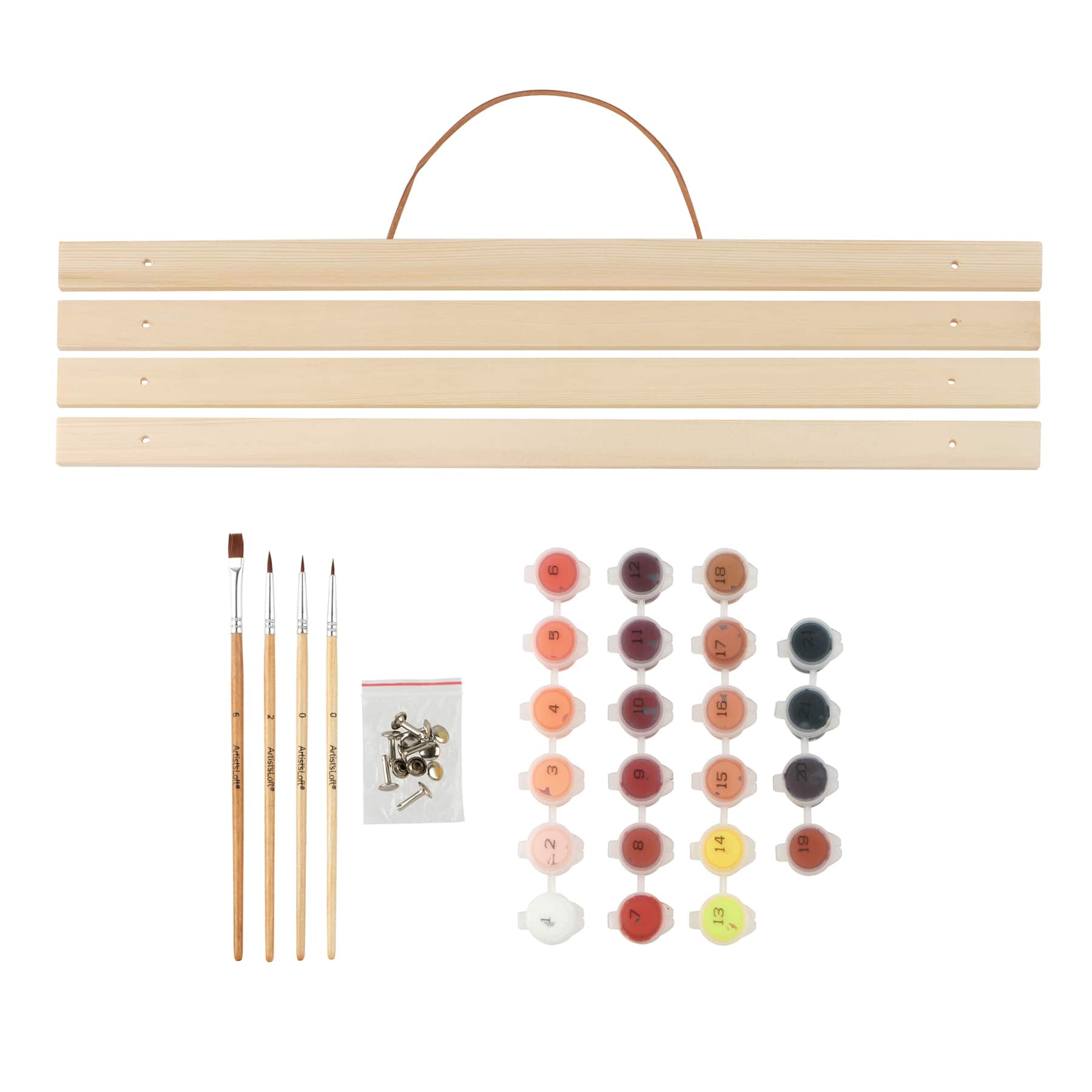 16&#x22; x 20&#x22; Jack-O&#x27;-Lanterns Paint-by-Number Kit with Wood Display Hanger by Artist&#x27;s Loft&#xAE;