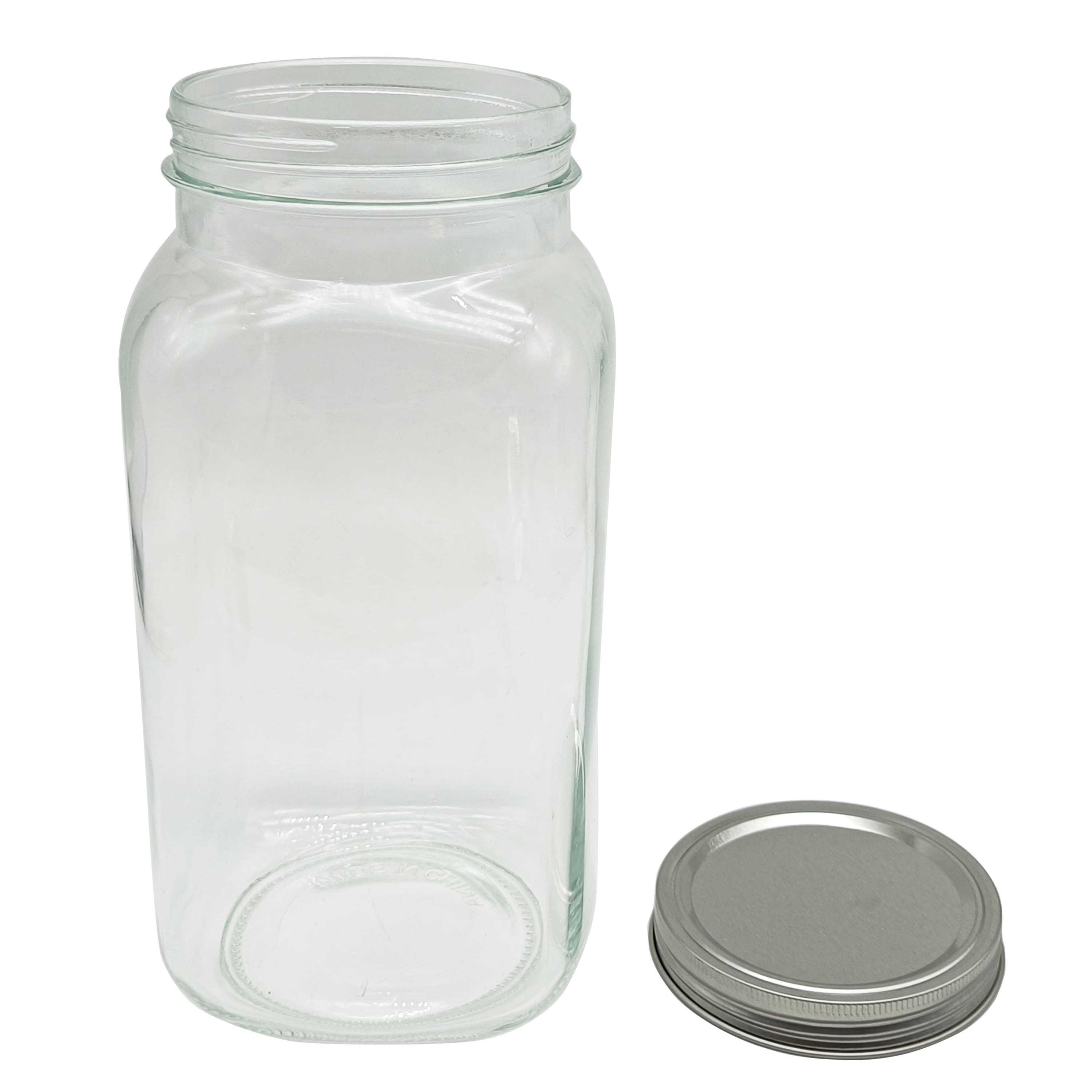 2 PACK - Clear Glass Round 2 Gallon Cookie Wedding Candy Jar with Glass Lid
