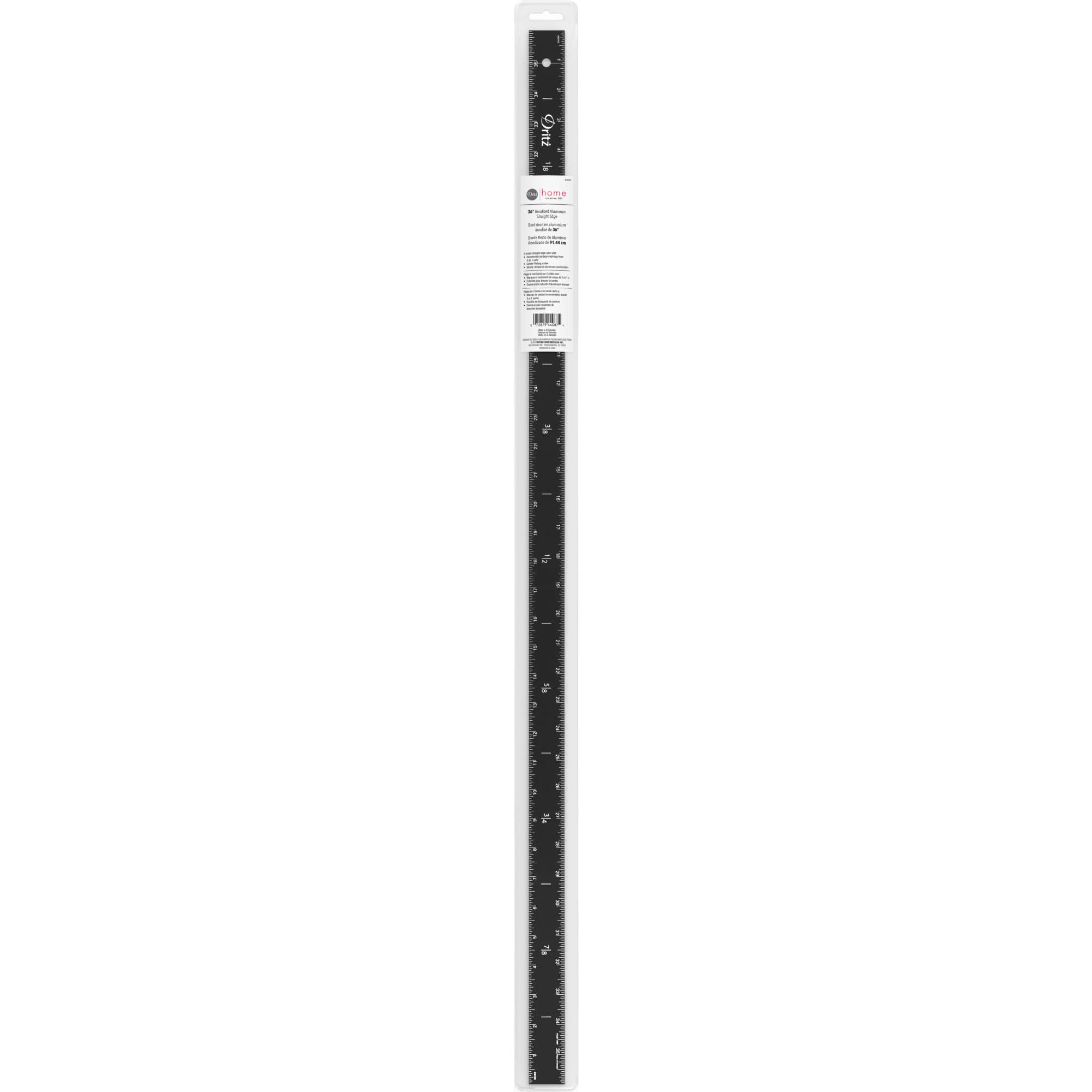 Dritz Home 36 Matte Black Anodized Aluminum Straight Edge