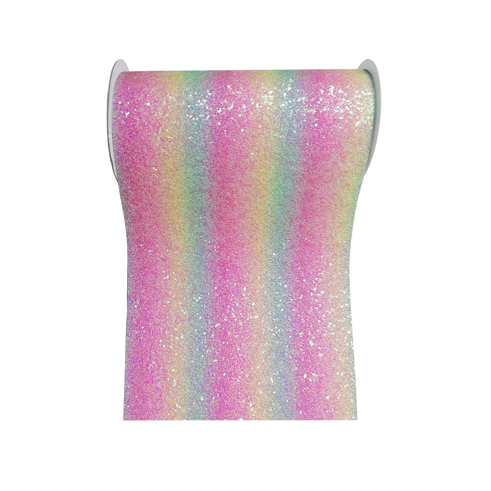 Ruban incrusté de paillettes pastel arc-en-ciel de 13,6 cm x 91 cm de Celebrate It
