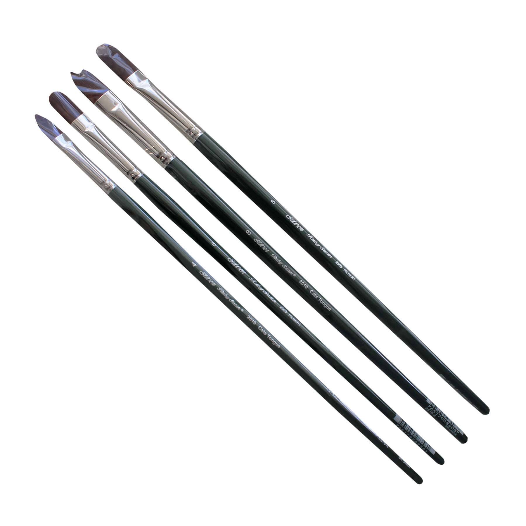 Silver Brush Limited Ruby Satin® 4 Piece Brush Set