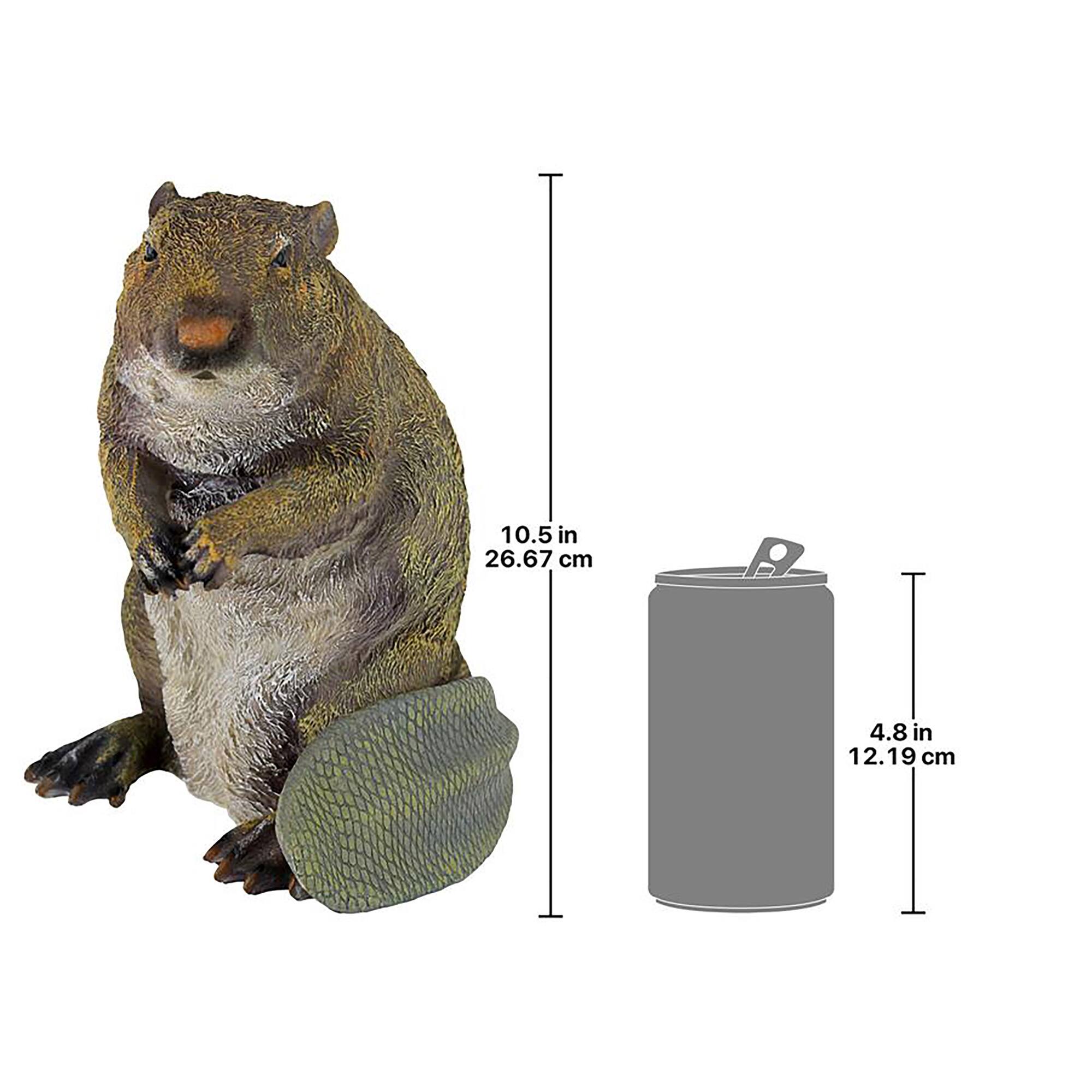 Design Toscano 10&#x22; Standing Beaver Outdoor Statue