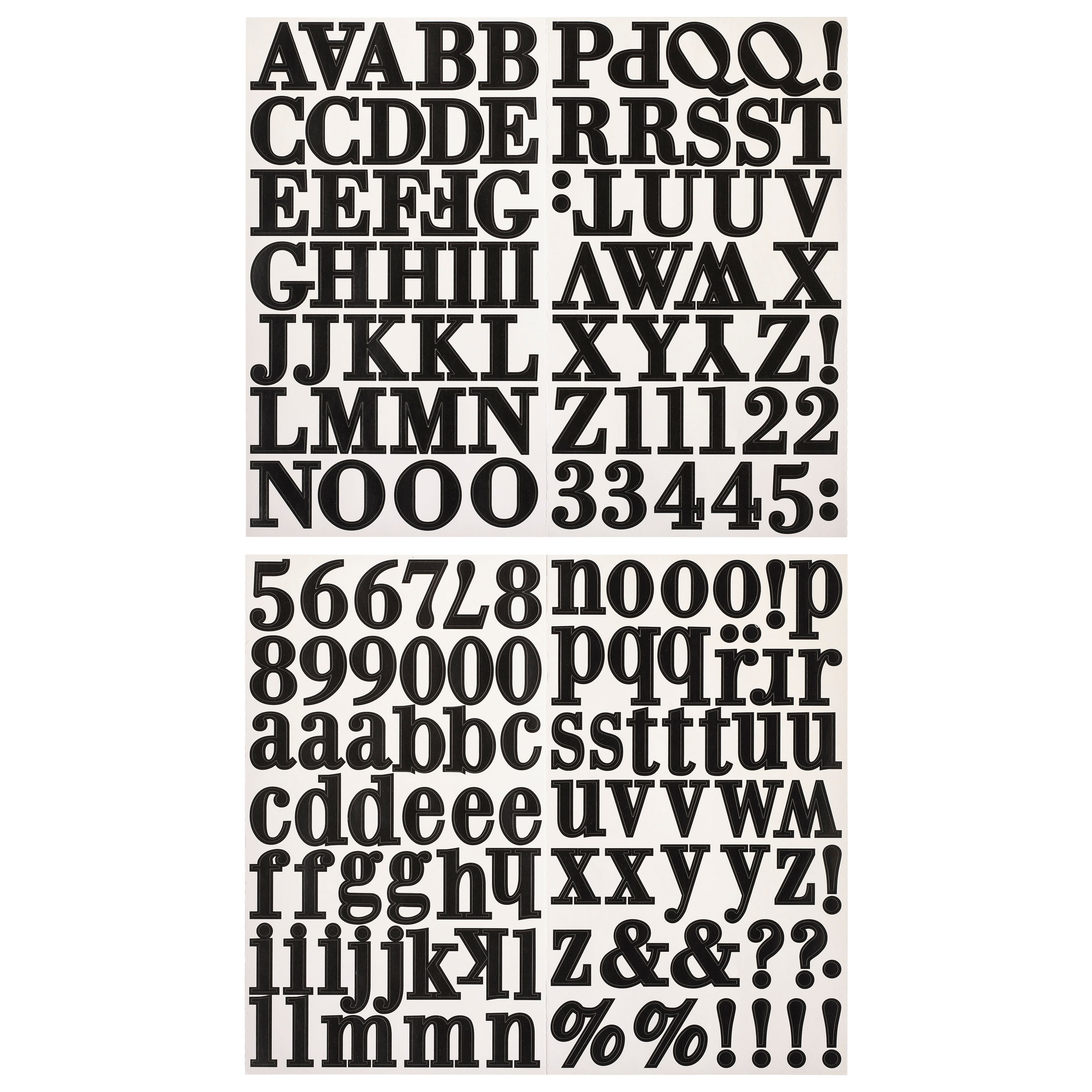 Recollections Black Serif Alphabet Stickers - Each