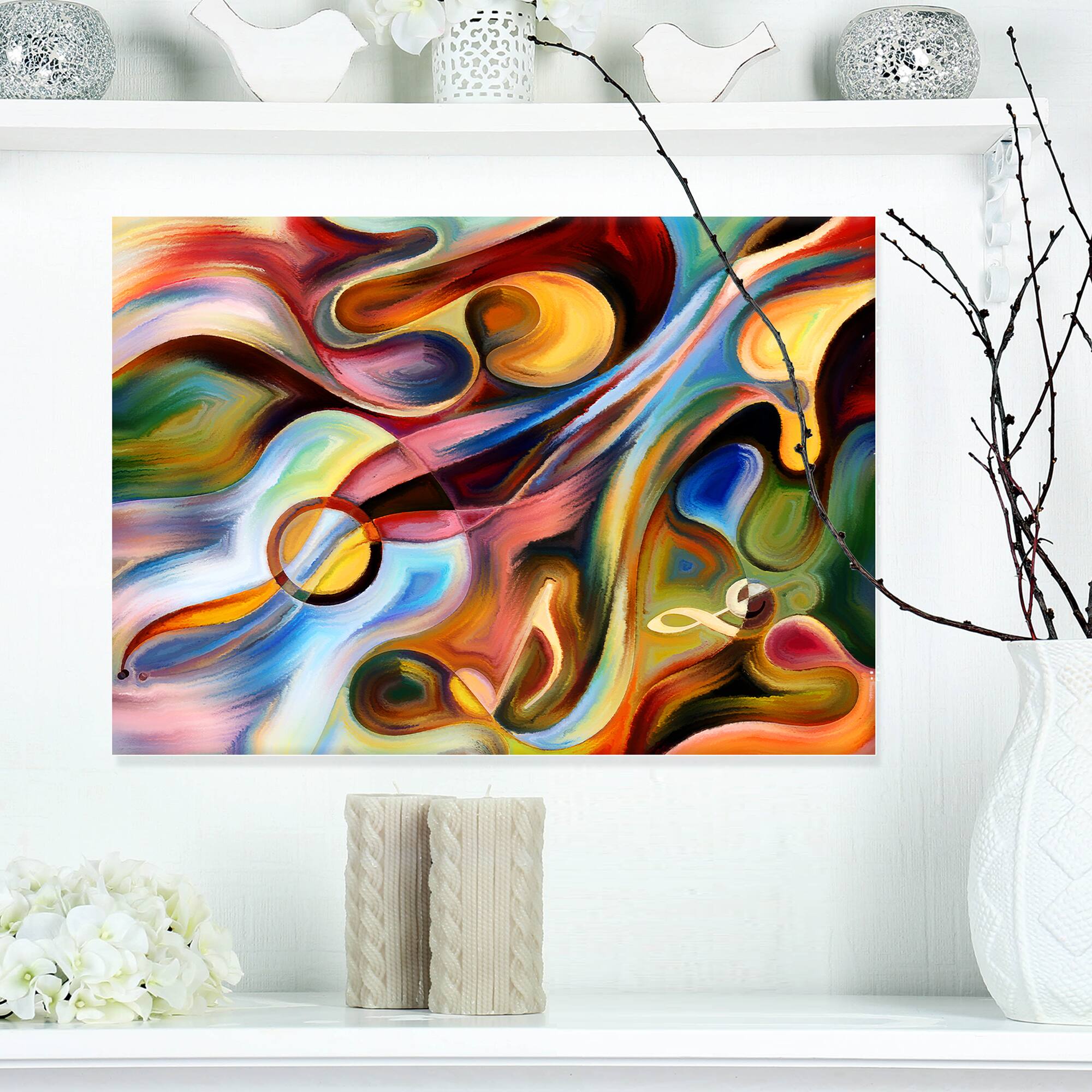 Designart - Music beyond the Frames - Music Canvas Art Print
