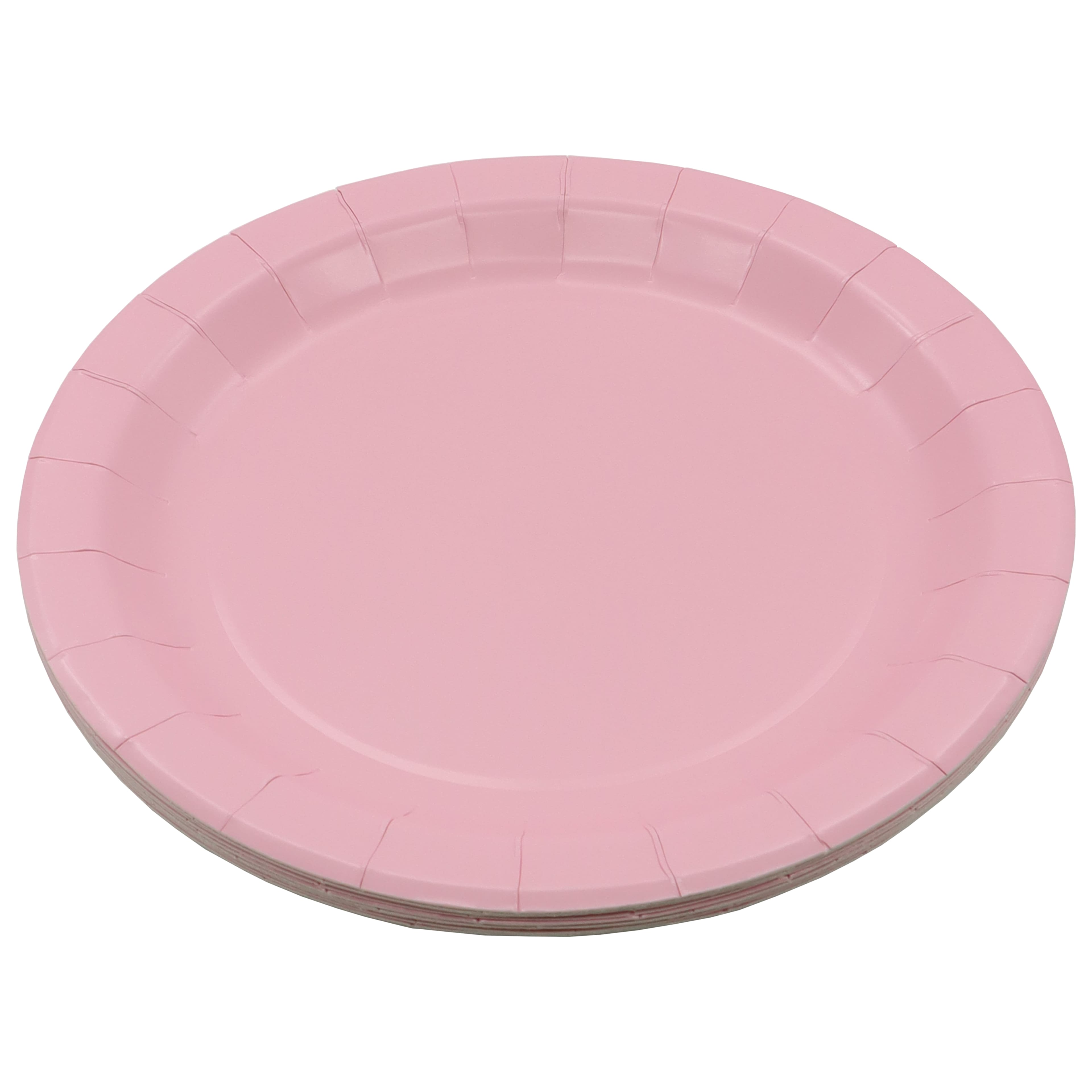 12 Packs: 10 ct. (120 total) 9" Light Pink Paper Dinner Plates by Celebrate It™
