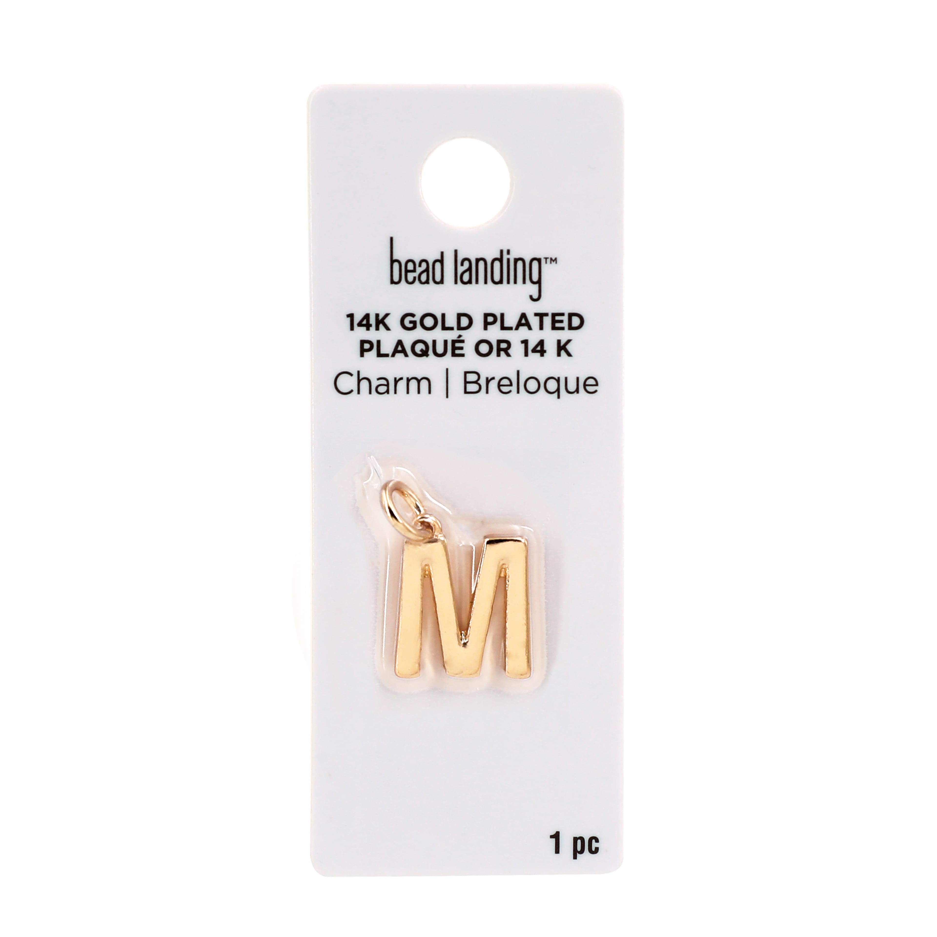 14K Gold Plated Letter Charm by Bead Landing&#x2122;