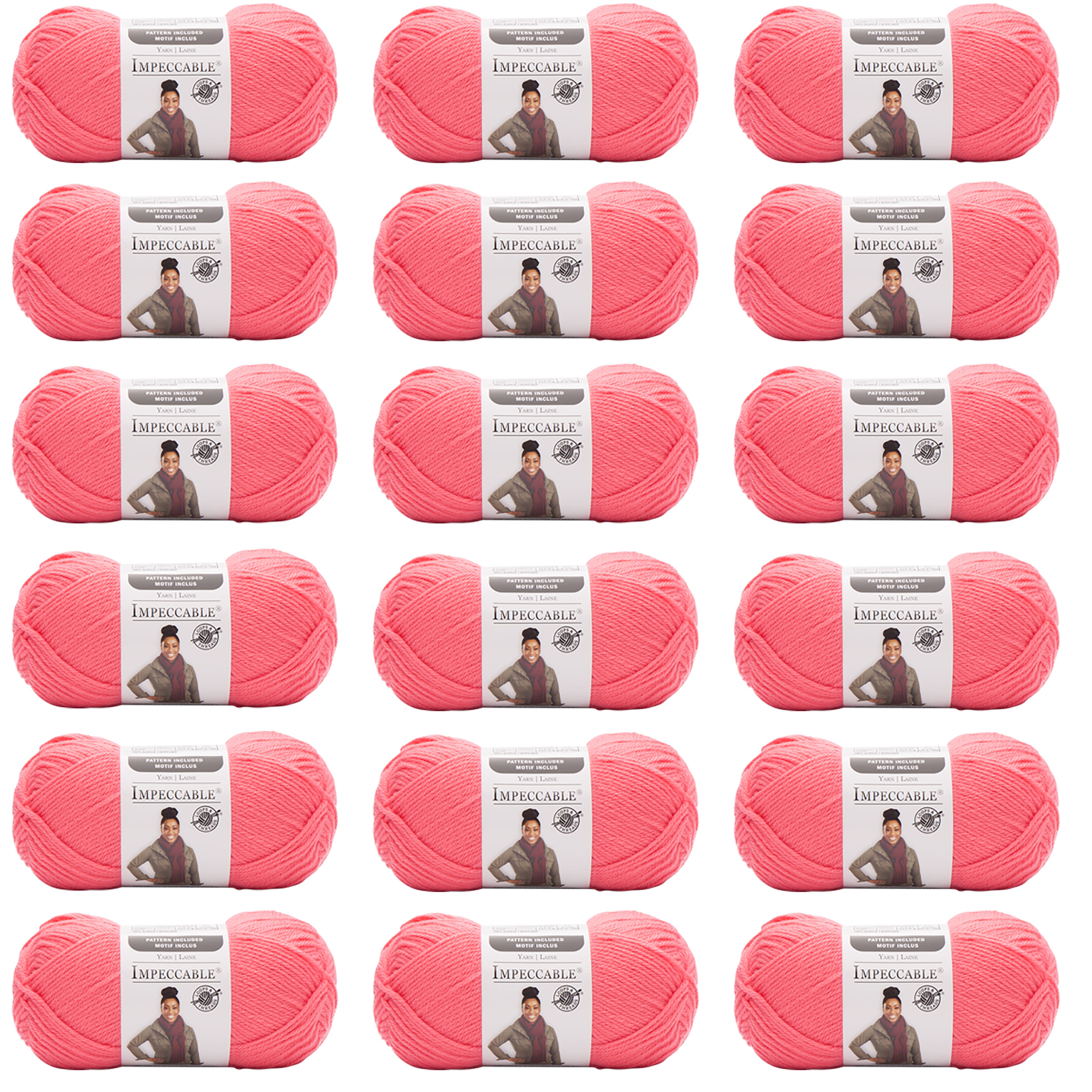 18 Pack: Impeccable&#xAE; Solid Yarn by Loops &#x26; Threads&#xAE;