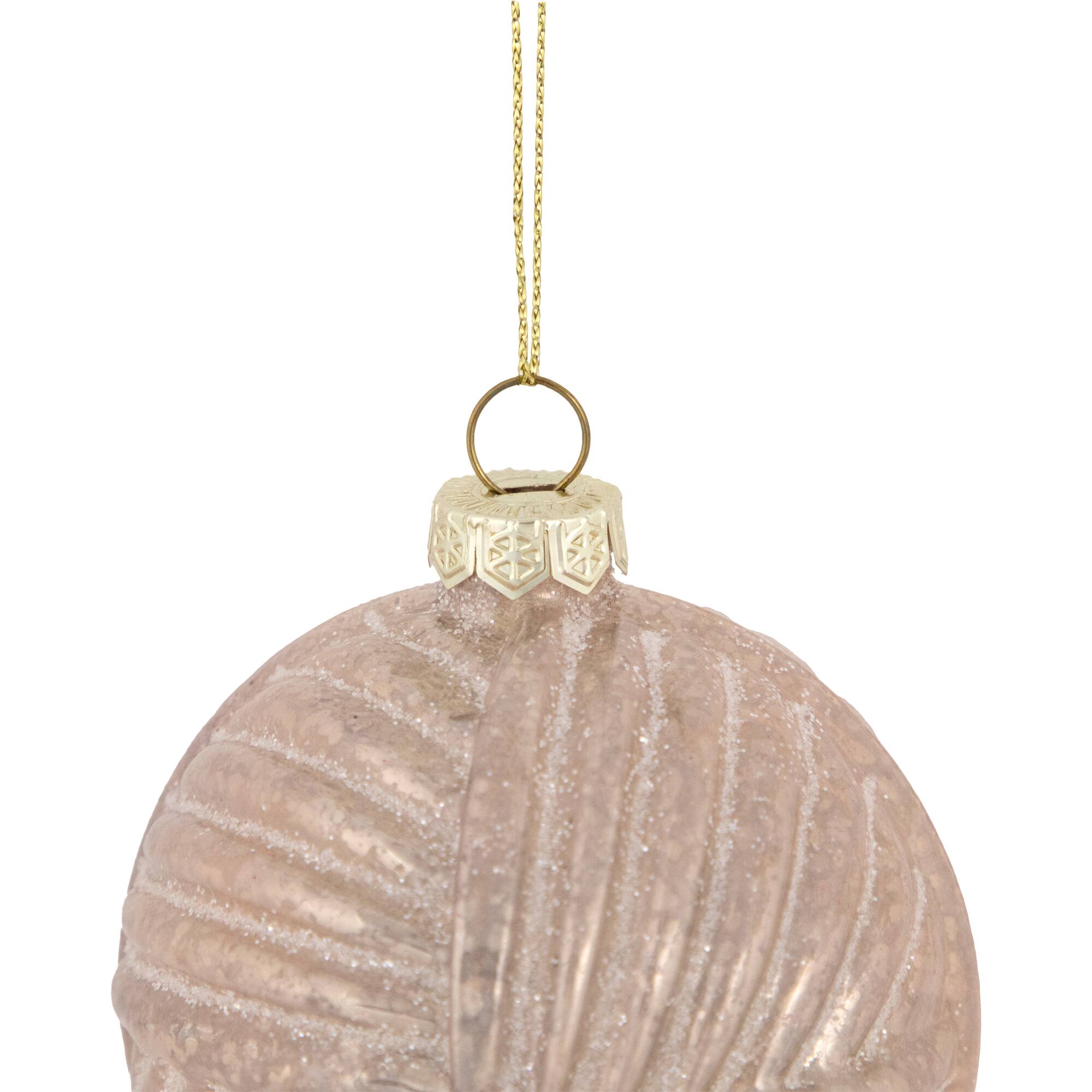 3" Pink Woven Mercury Glass Ball Ornament
