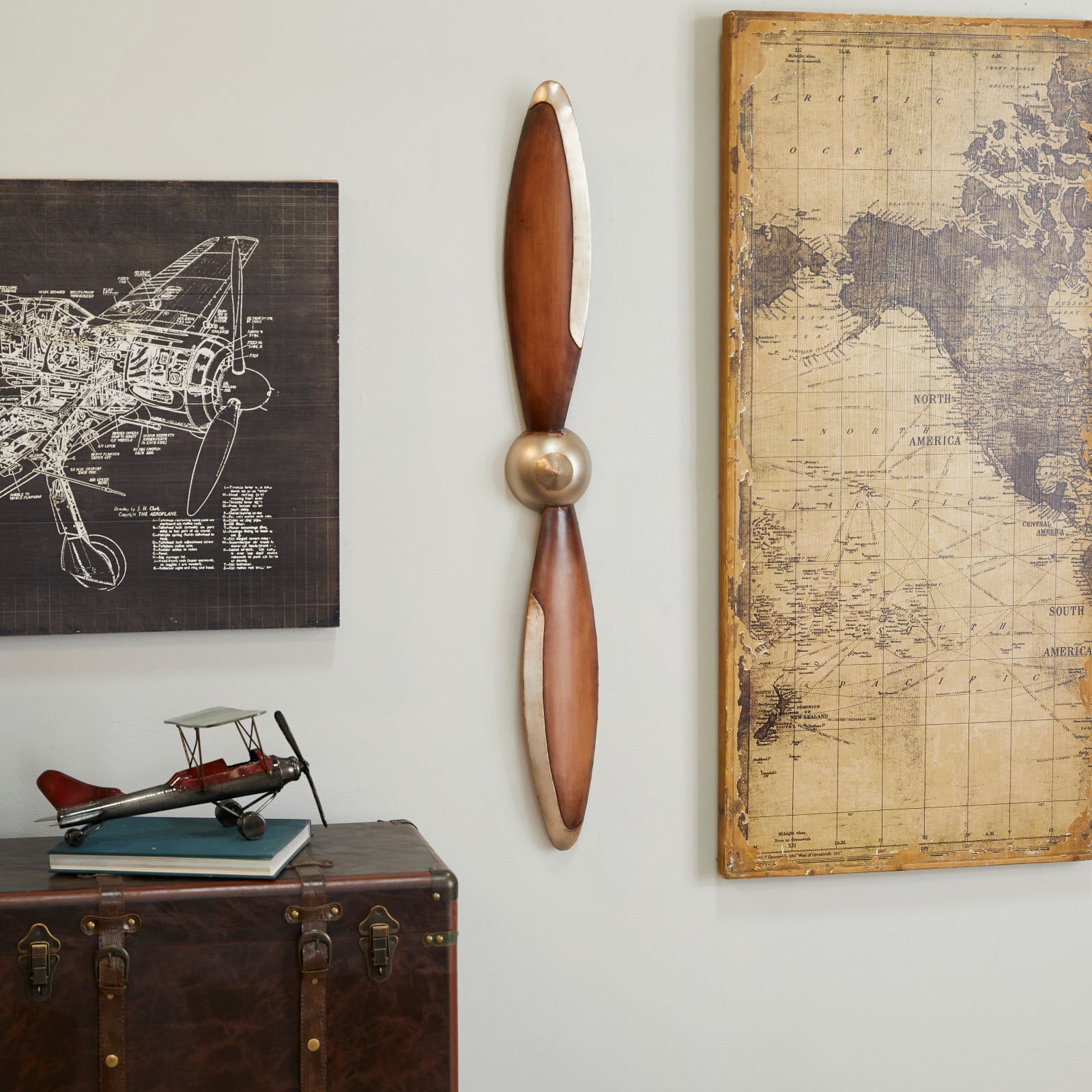 42&#x22; Industrial Propeller Wall D&#xE9;cor