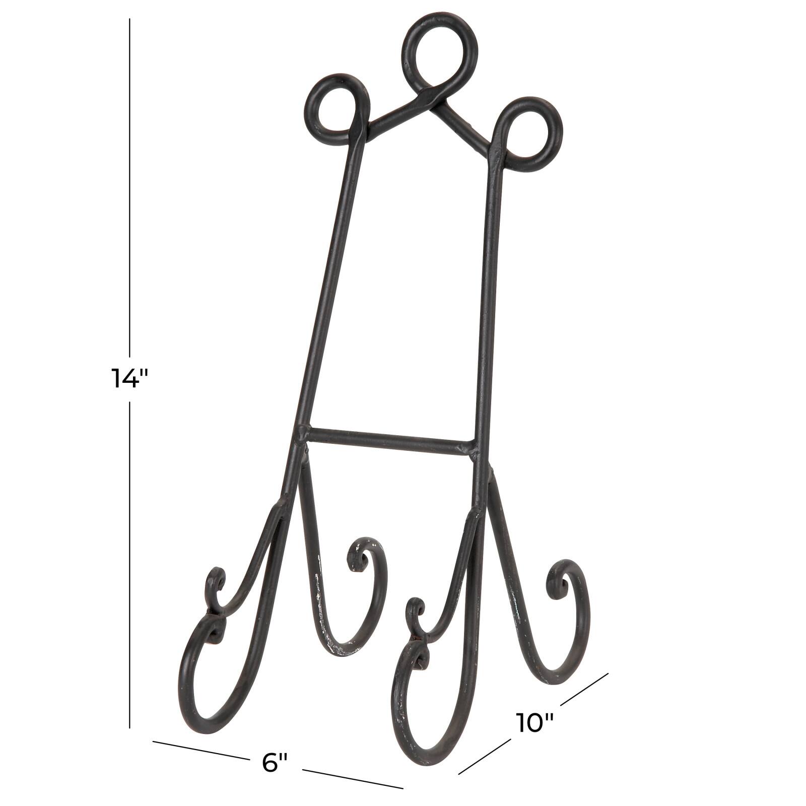 14&#x22; Black Metal Traditional Easel